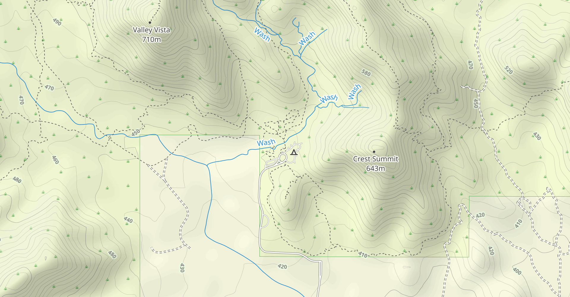 Quartz Mine, Skyline Crest, and Mountain Wash Trails Loop