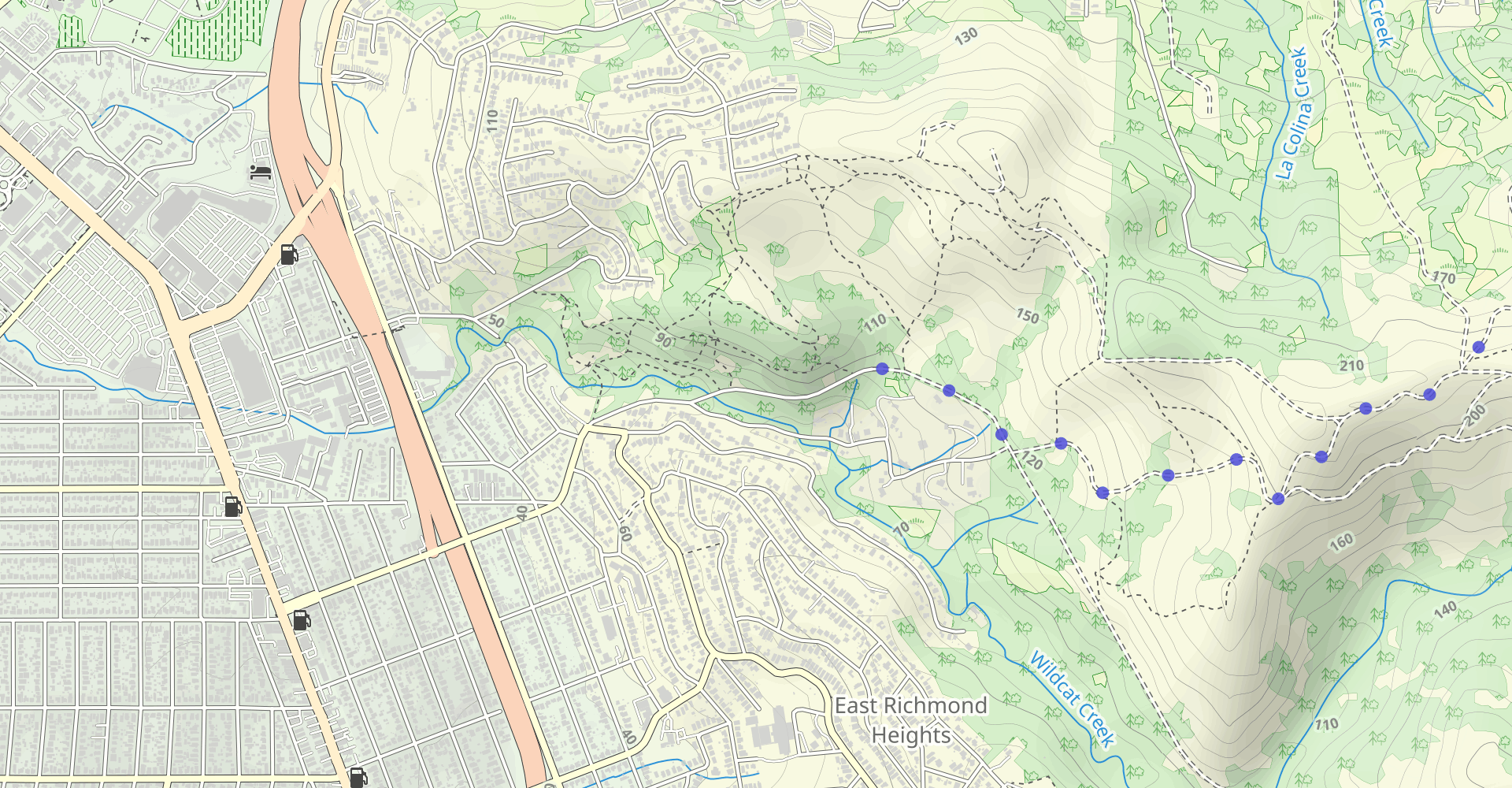 Belgum, San Pablo Ridge, Nimitz Way, Conlon and Wildcat Creek Loop