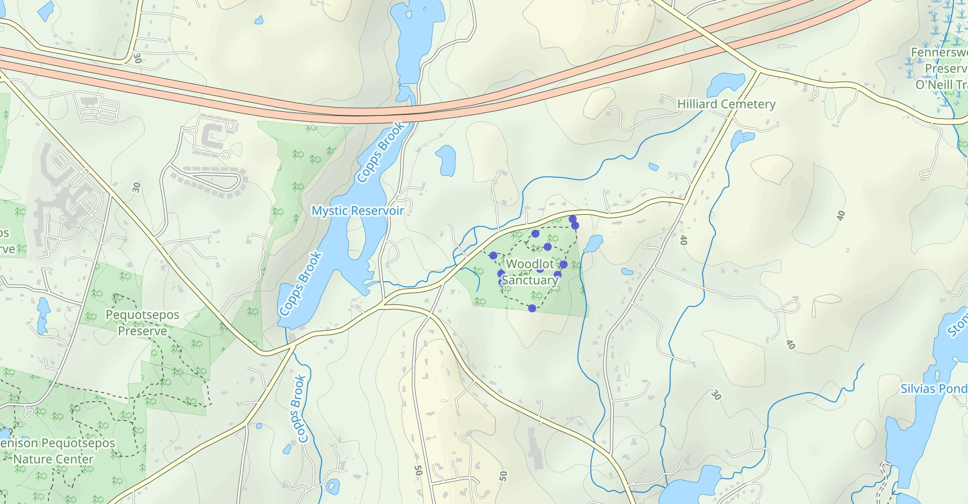 Hike Woodlot Sanctuary Loop