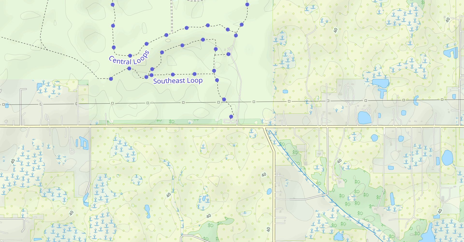 Lower Green Swamp Central to Northwest Loop