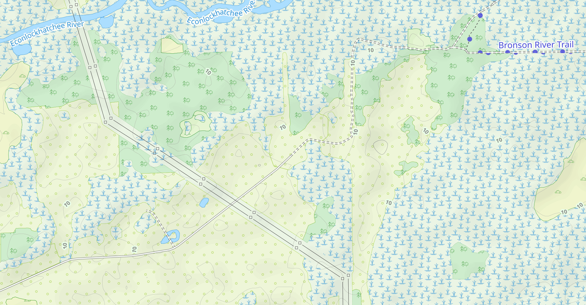 Brumley Road to Saint Johns River