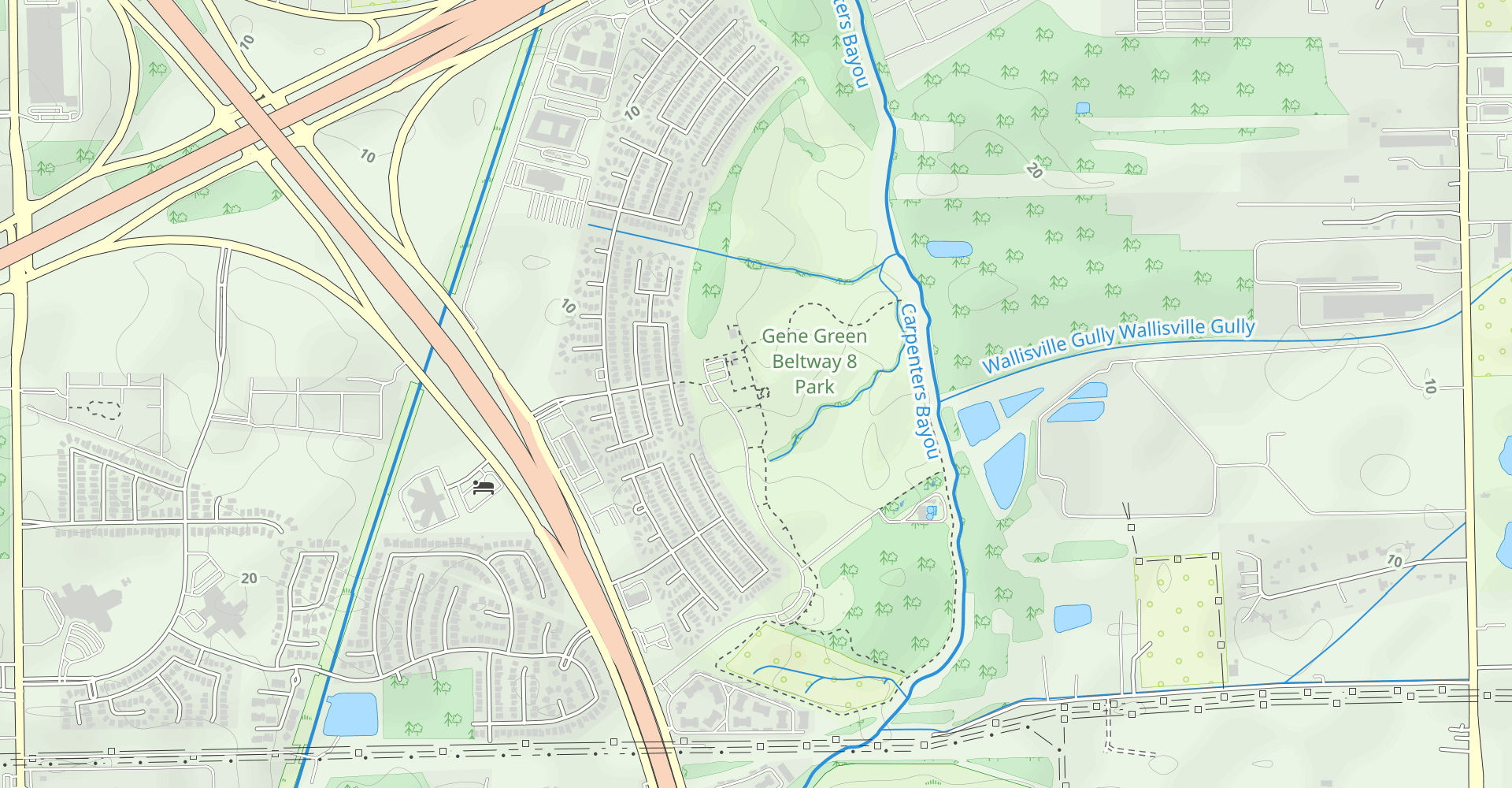 Hike Gene Green Beltway 8 Park Loop