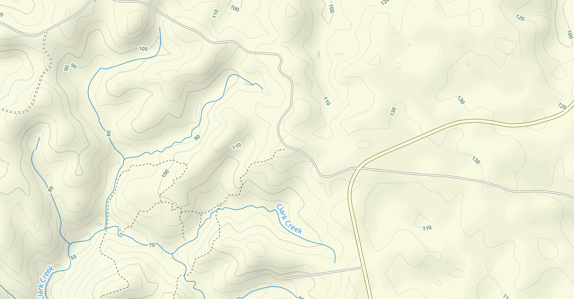 Clark Creek Trail to Waterfall Trail