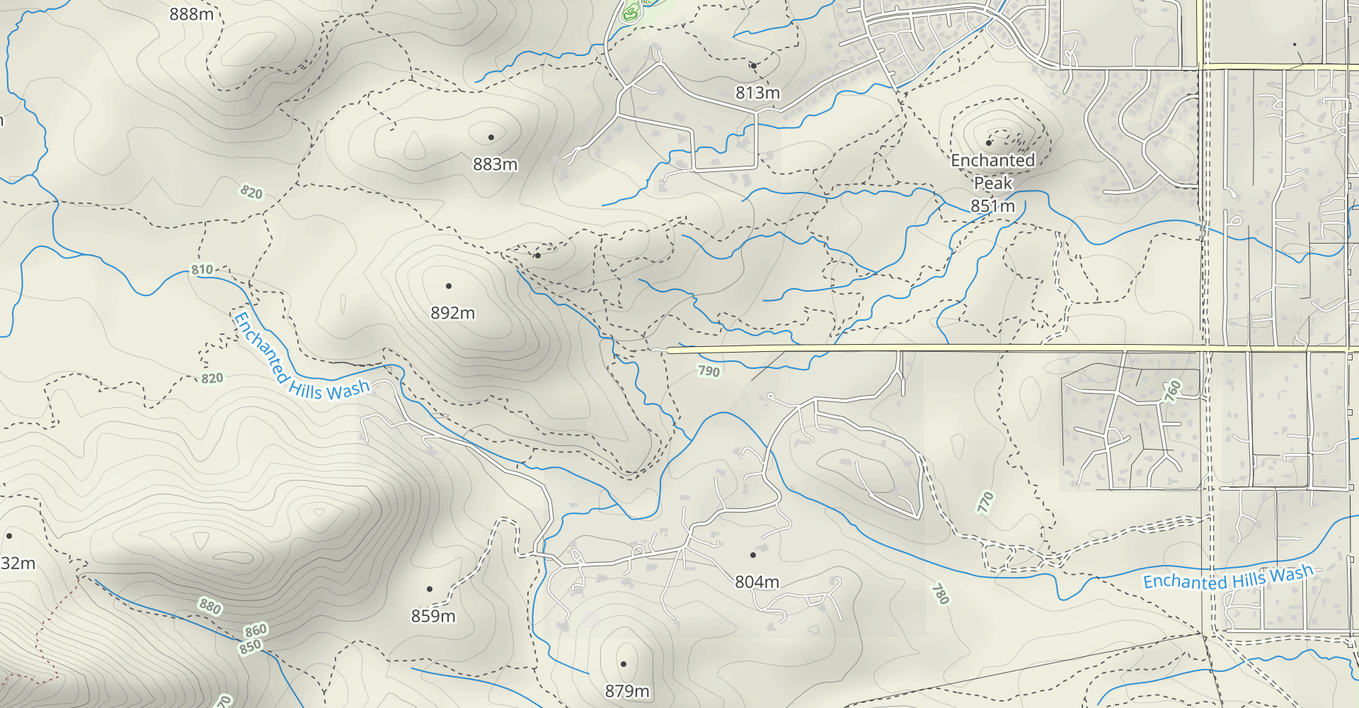 36th Street, Starr Pass and Rock Wren Trail
