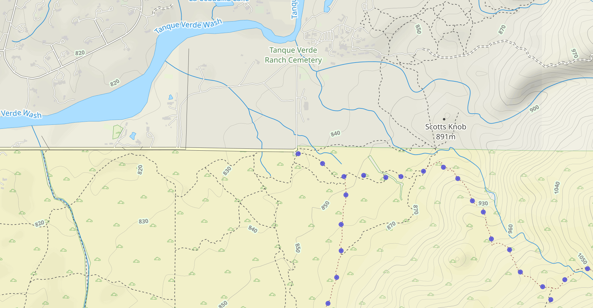 Douglas Spring to Three Tank Trail Junction