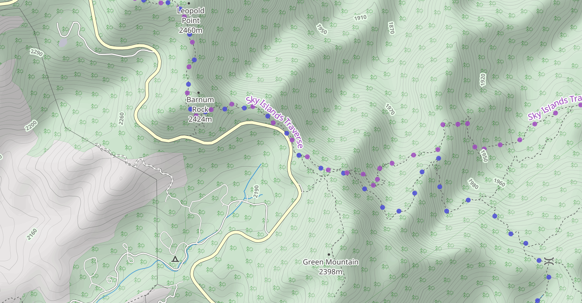 Incinerator, Brush Corral and Green Mountain Loop