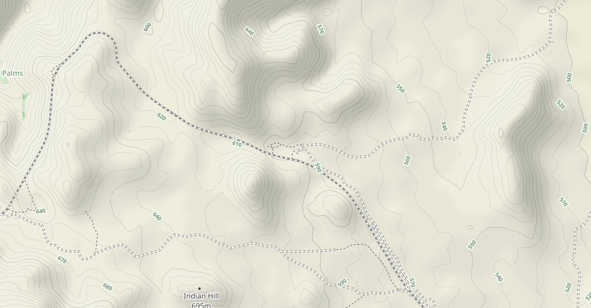 Indian Hill, Moan Benchmark, and Carrizo Palms
