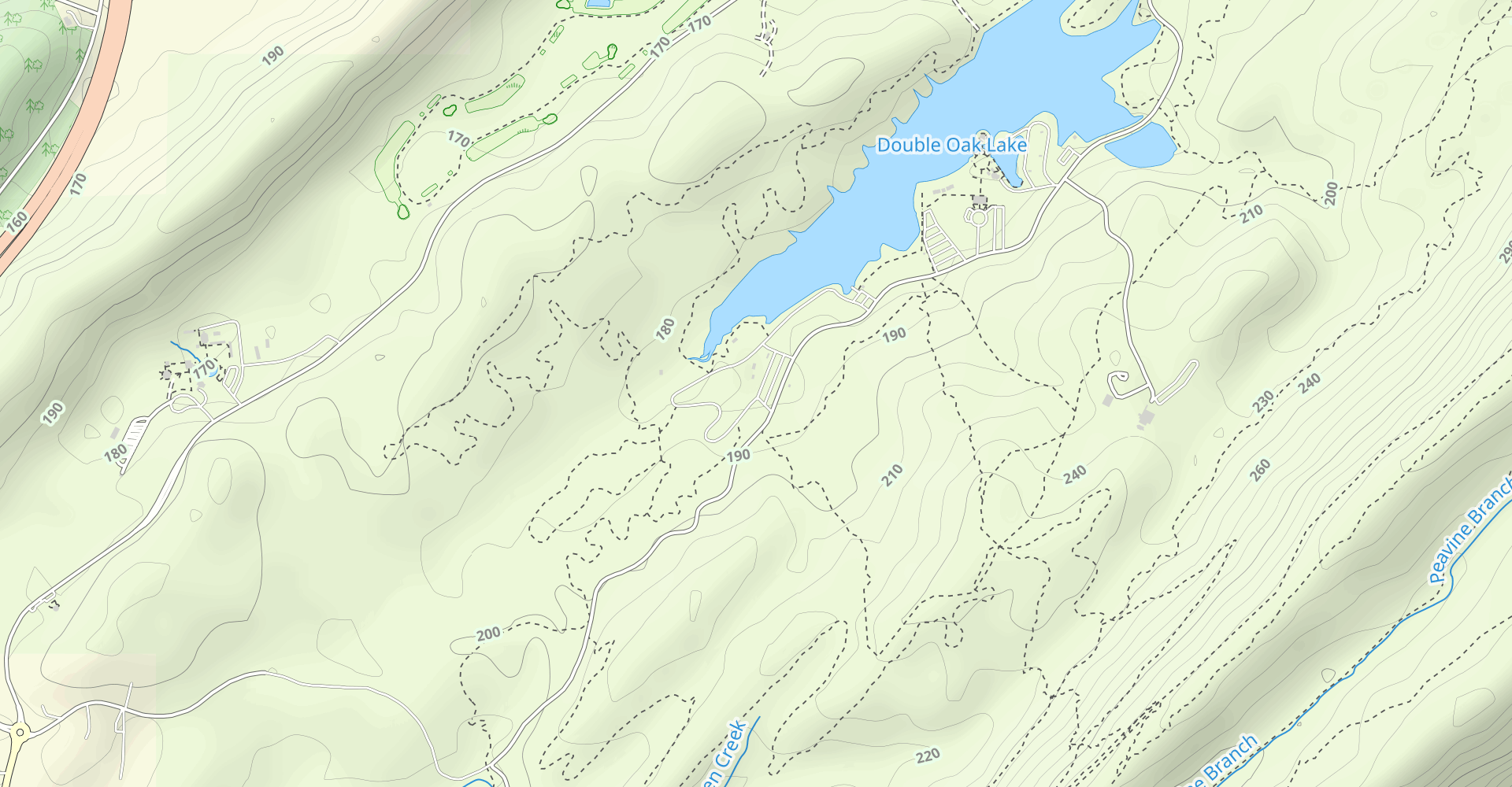 Double Oak Lake Loop via Lake Trail and Green Trail