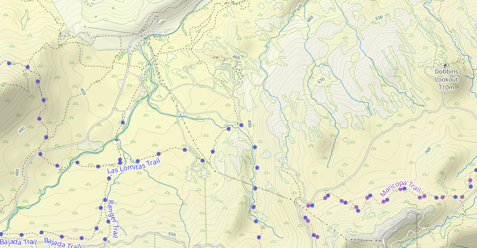 Kiwanis Trail to Las Lomitas Trail Loop