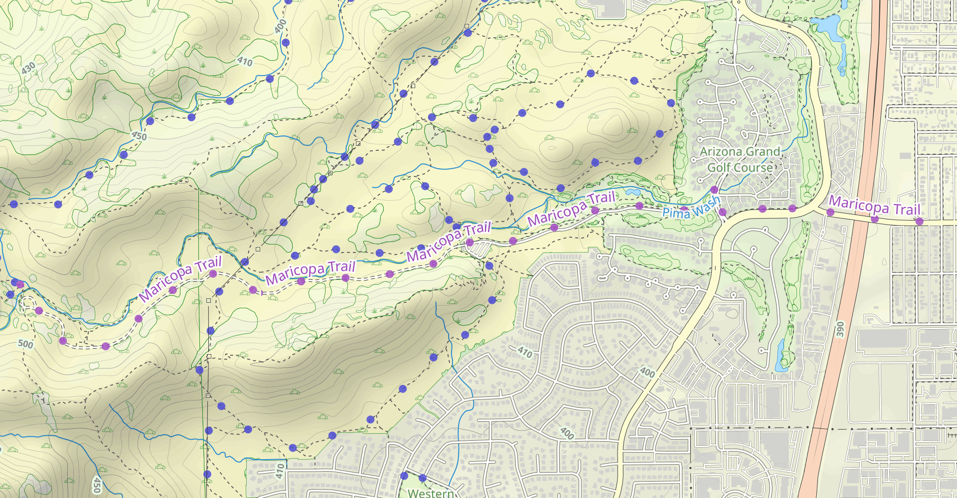 Pima Wash, Ridgeline and Marcos de Niza Trail Loop