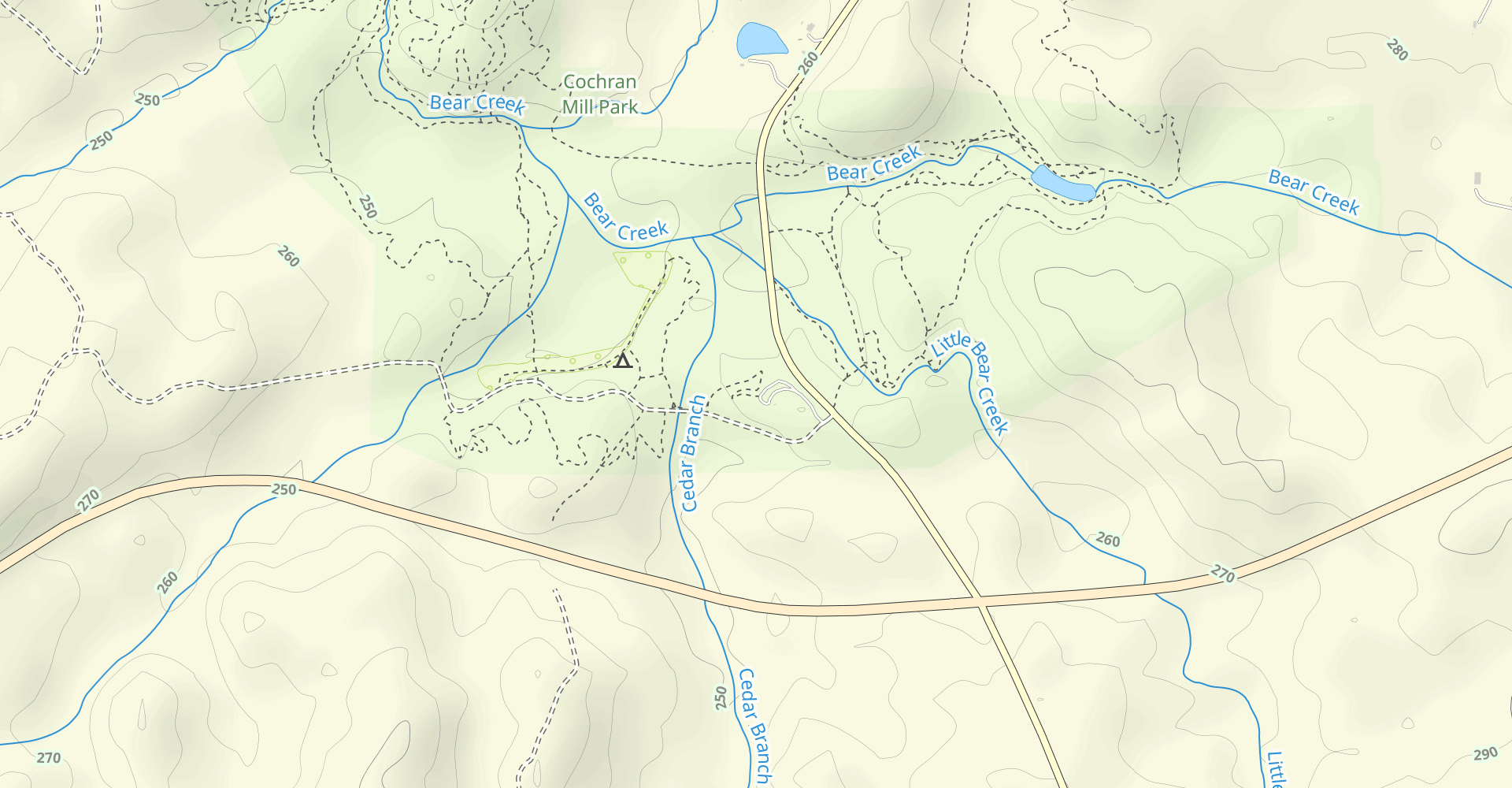 Cedar Branch and Upper Wooten Gravel Trail