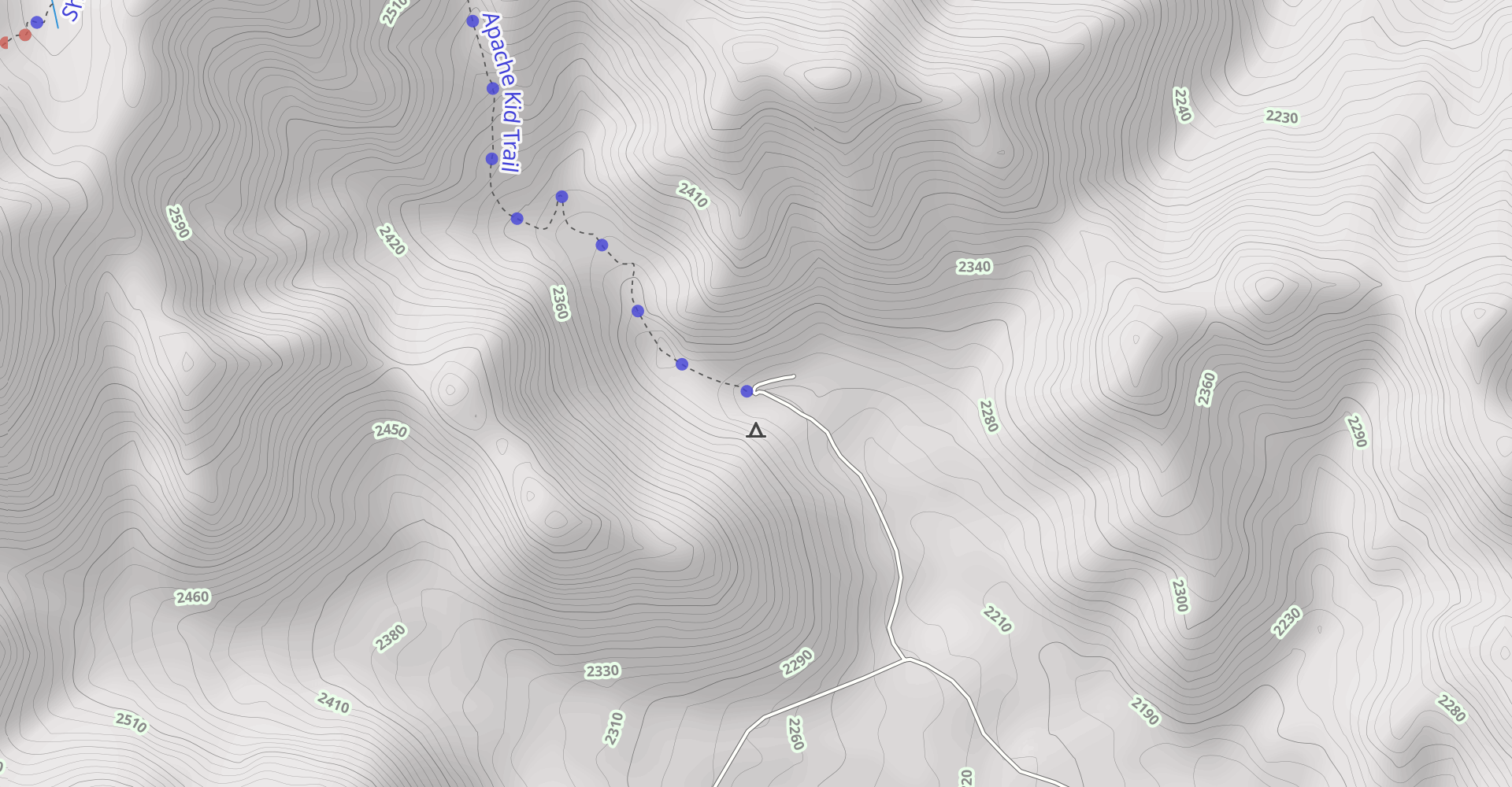 San Mateo Peak via Apache Kid Trail (#43)