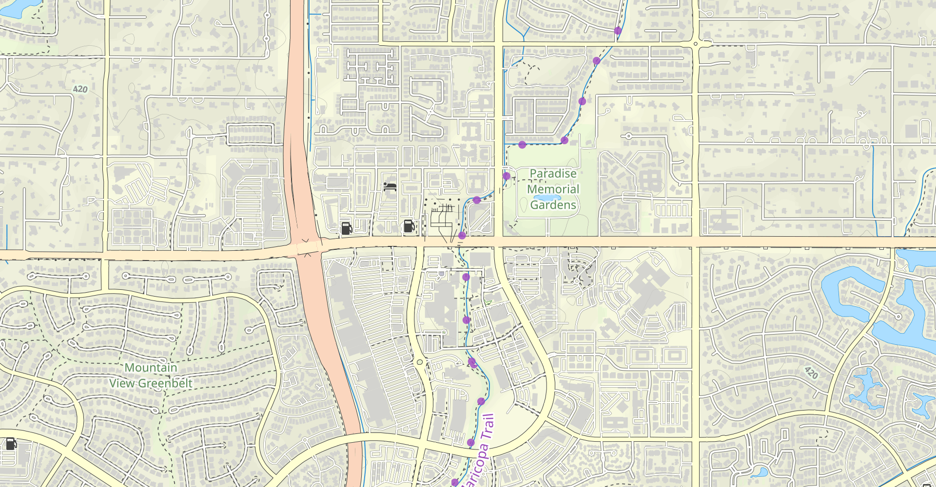 Indian Bend Trail from East Shea Boulevard