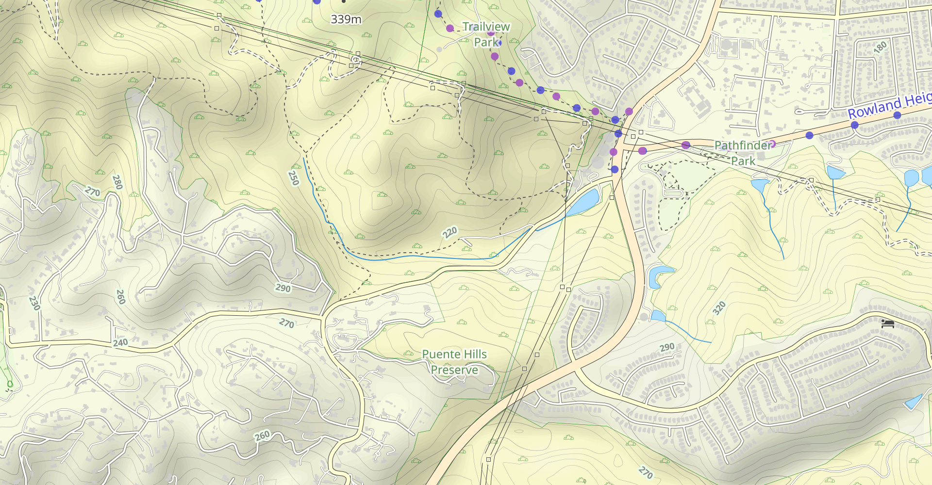 Schabarium Trail to Purple Sage Trail via Powder Canyon Motorway