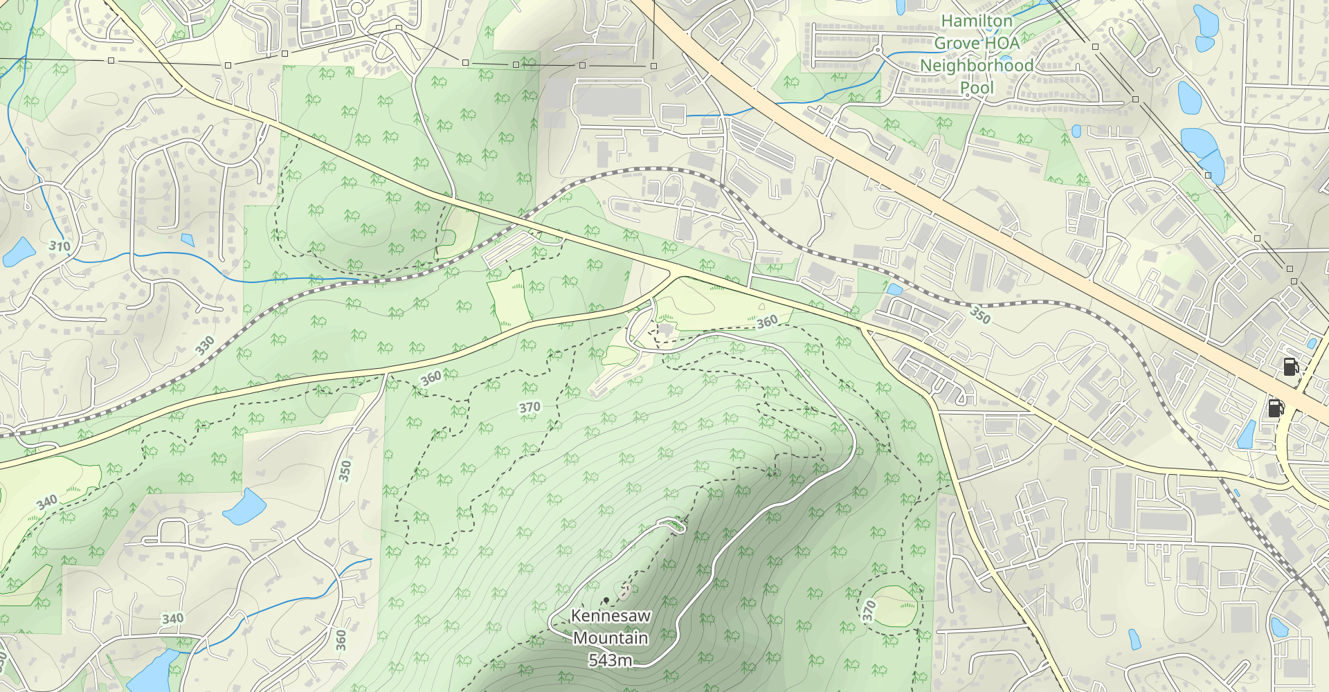Little Kennesaw Mountain Overlook Via West Trail