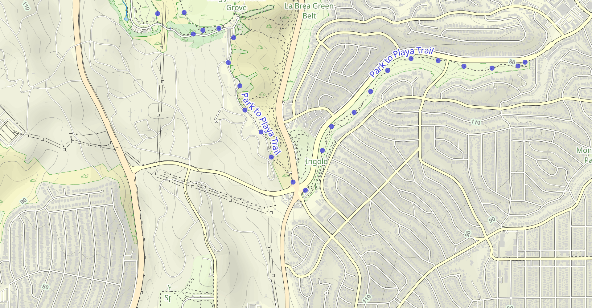 Kenneth Hahn Loop from Norman O Houston Park