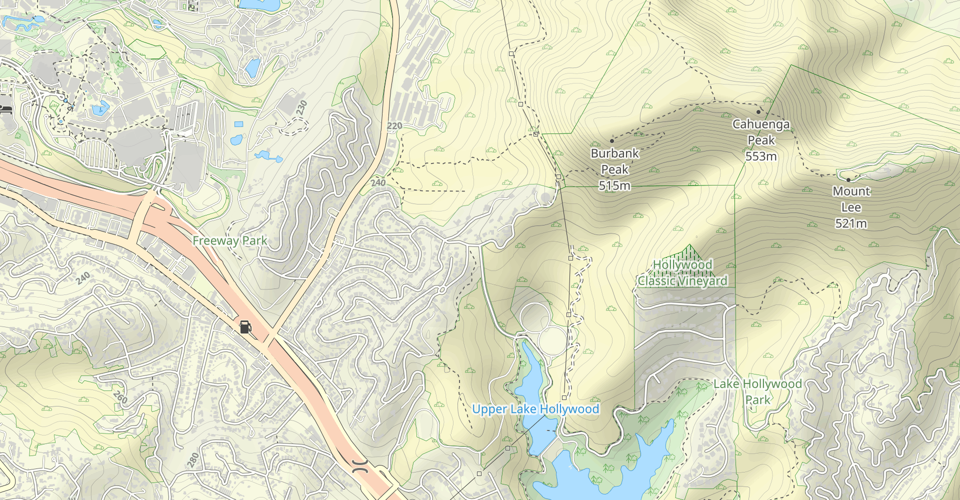 Burbank Peak to Hollywood Sign to Upper Lake Hollywood Loop