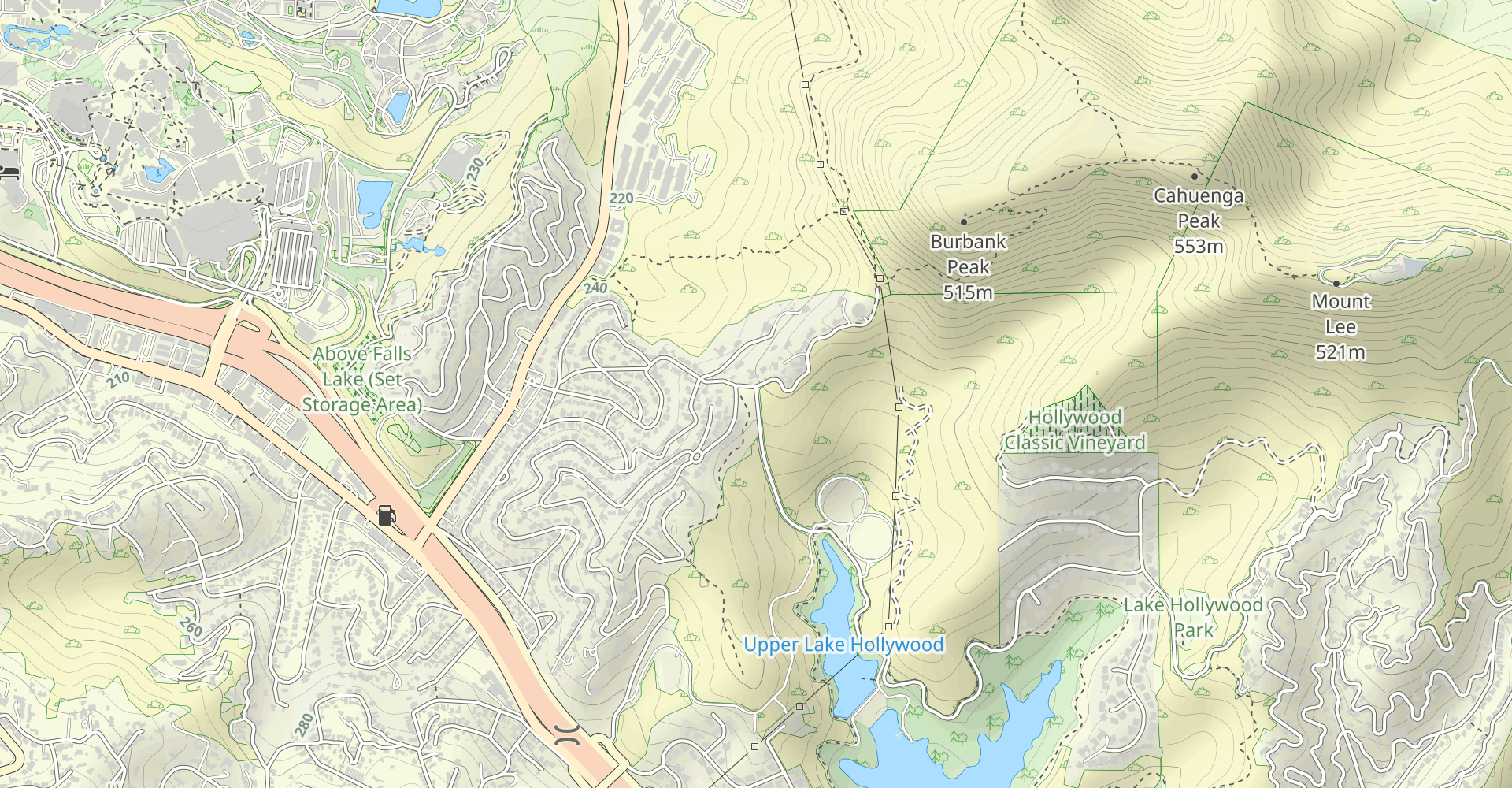 Burbank Peak to Hollywood Sign to Upper Lake Hollywood Loop