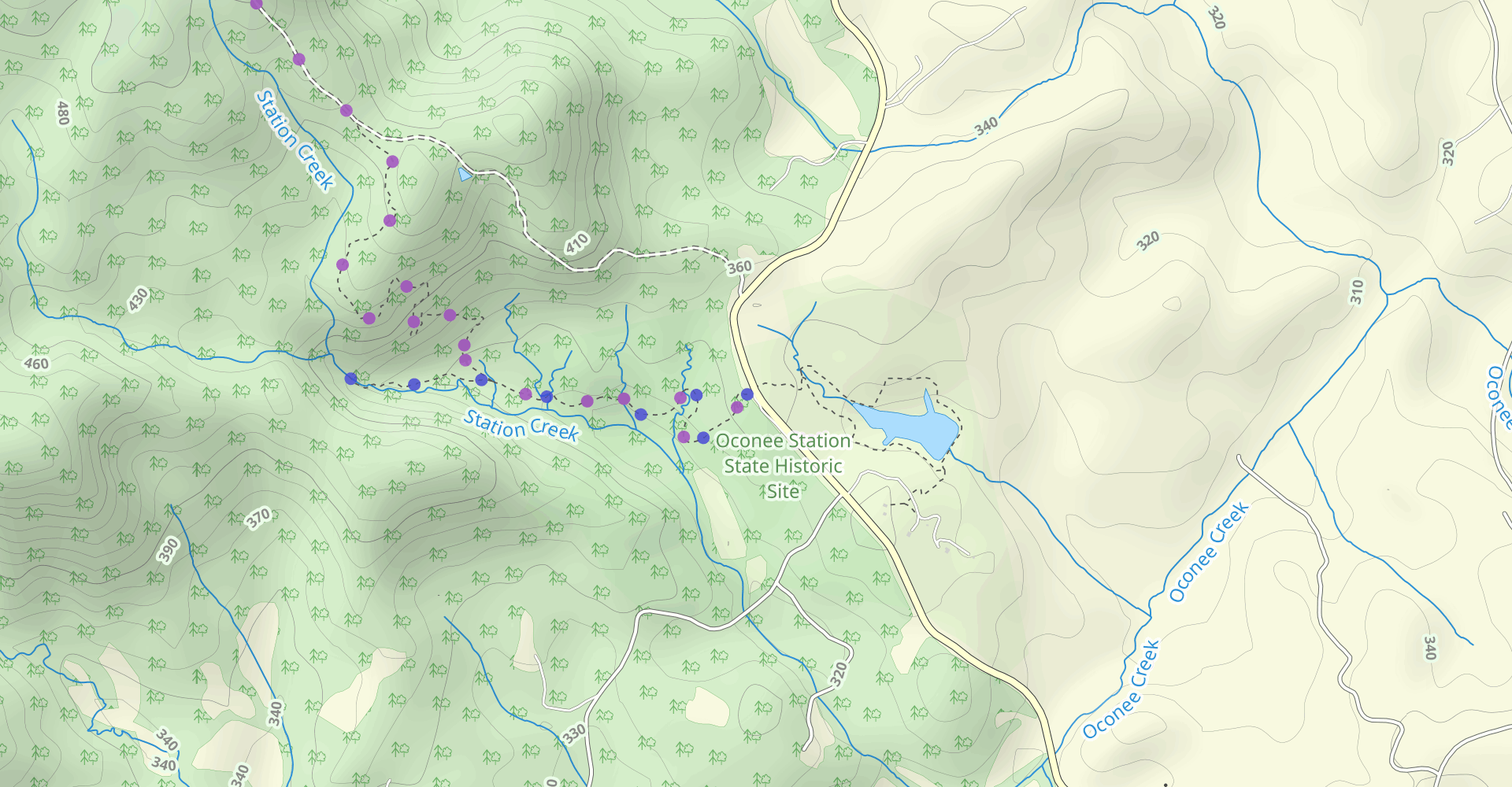 Oconee Station & Station Cove Falls Trail