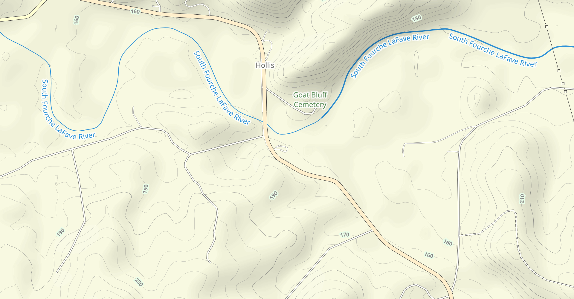 South Fourche Lafave River: Hollis To Deberrie