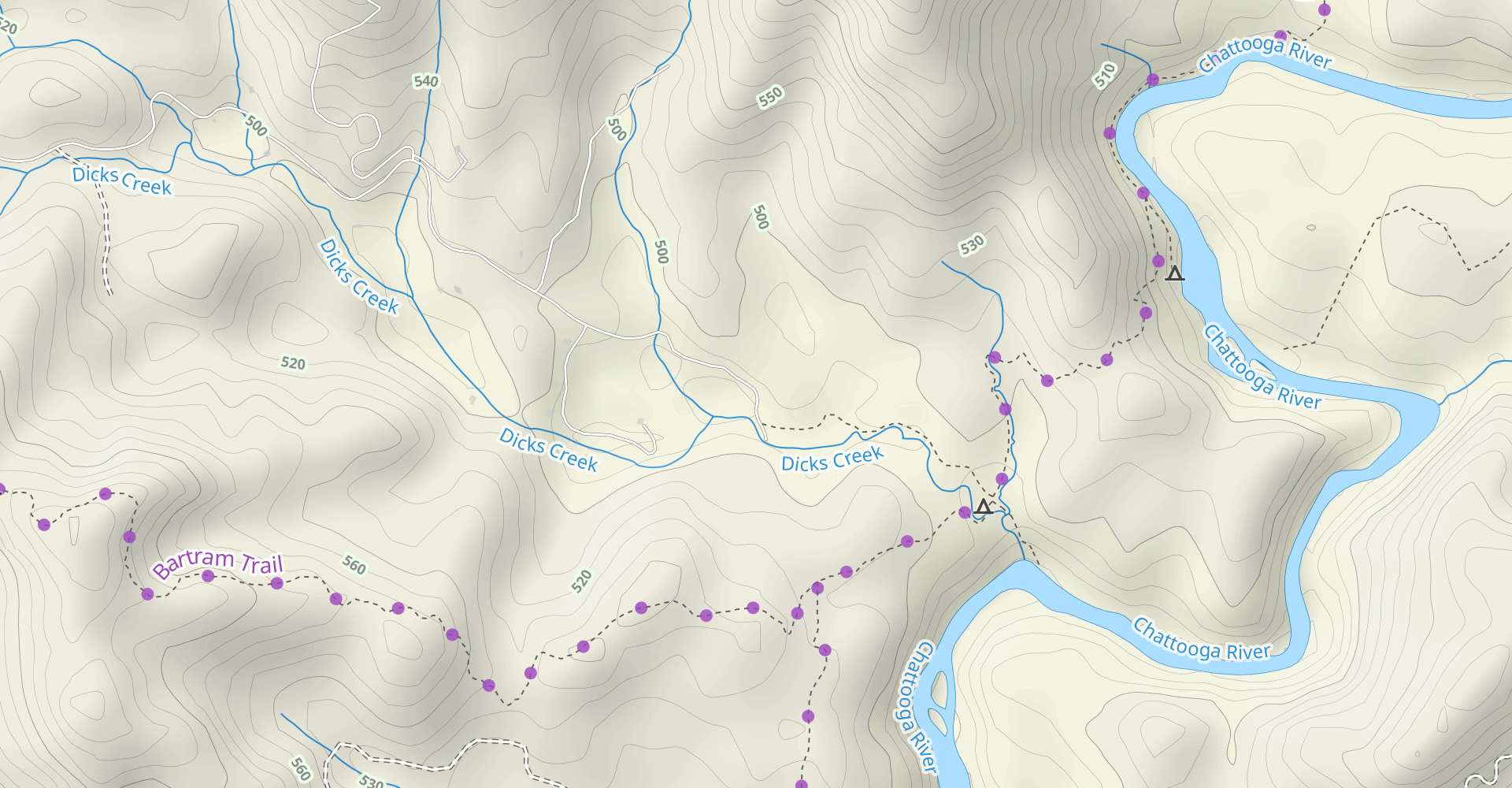 Dick's Creek Falls Trail
