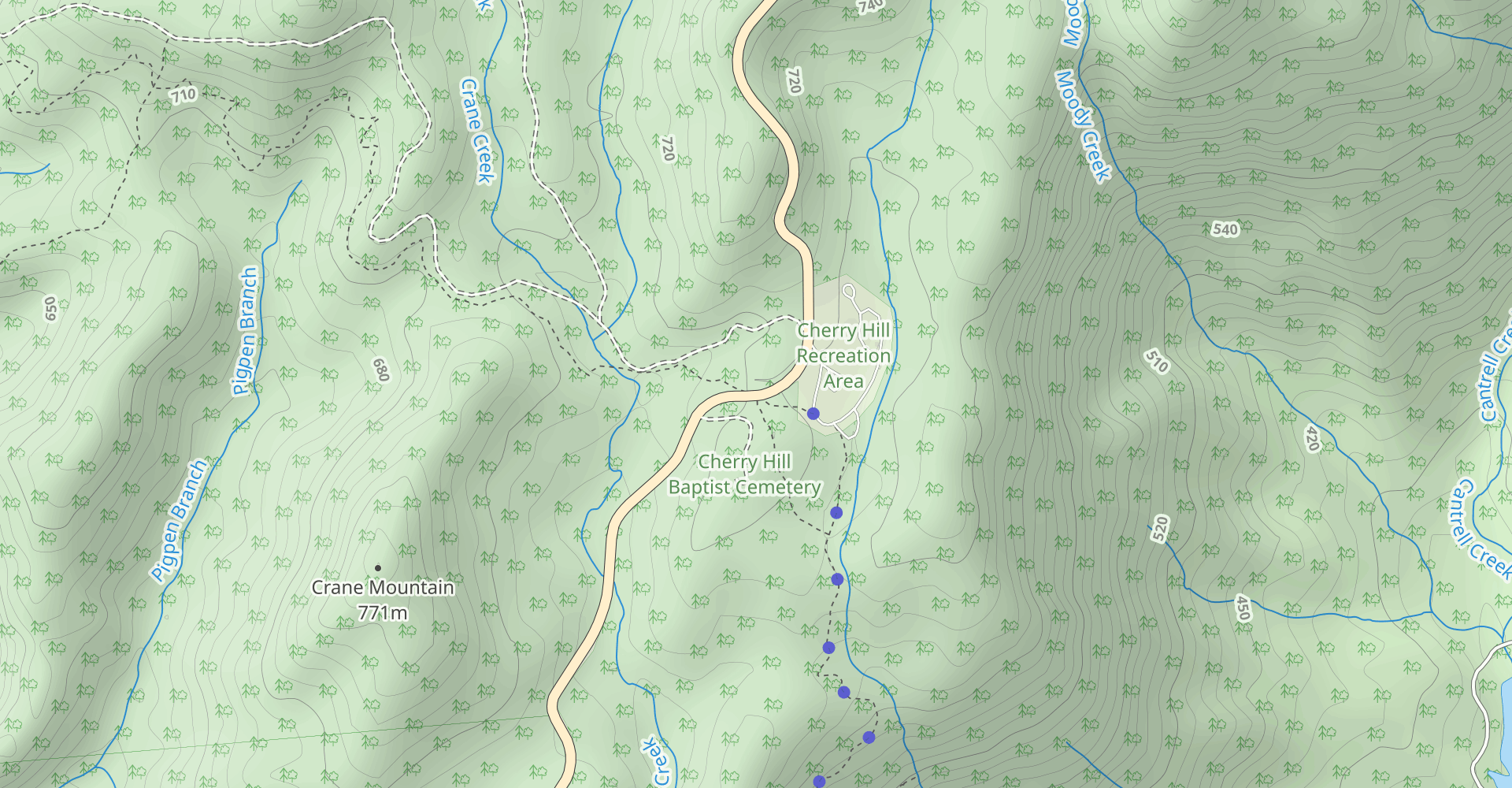 Big Bend Falls and Round Top Loop