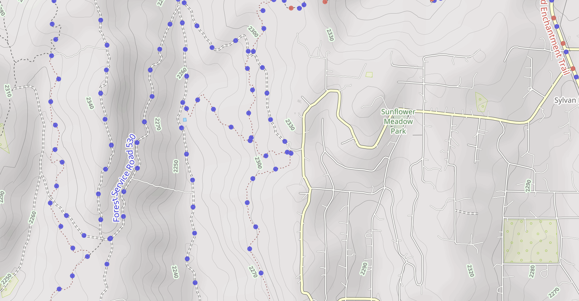 Turkey Trot Loop via Mars Court Trailhead