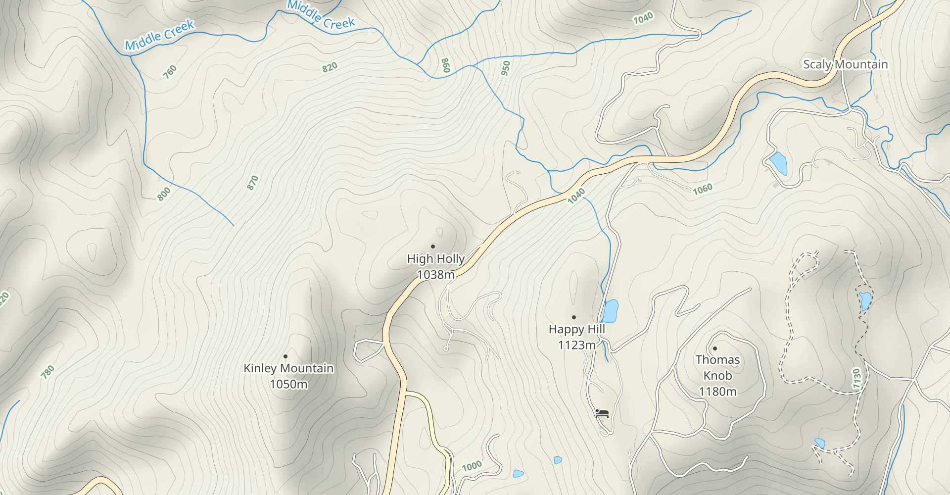 Dome Falls, Spicoli Falls, and Middle Creek Falls