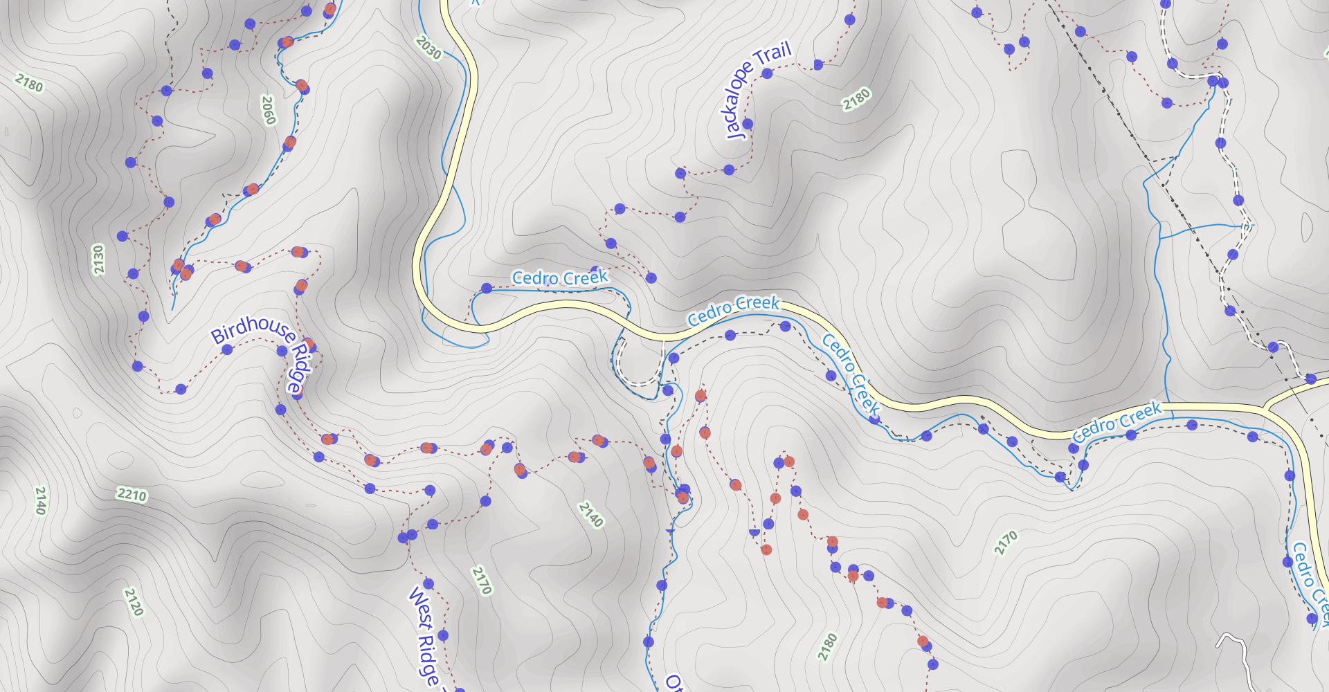 Otero Canyon to Blue RIbbon Trail