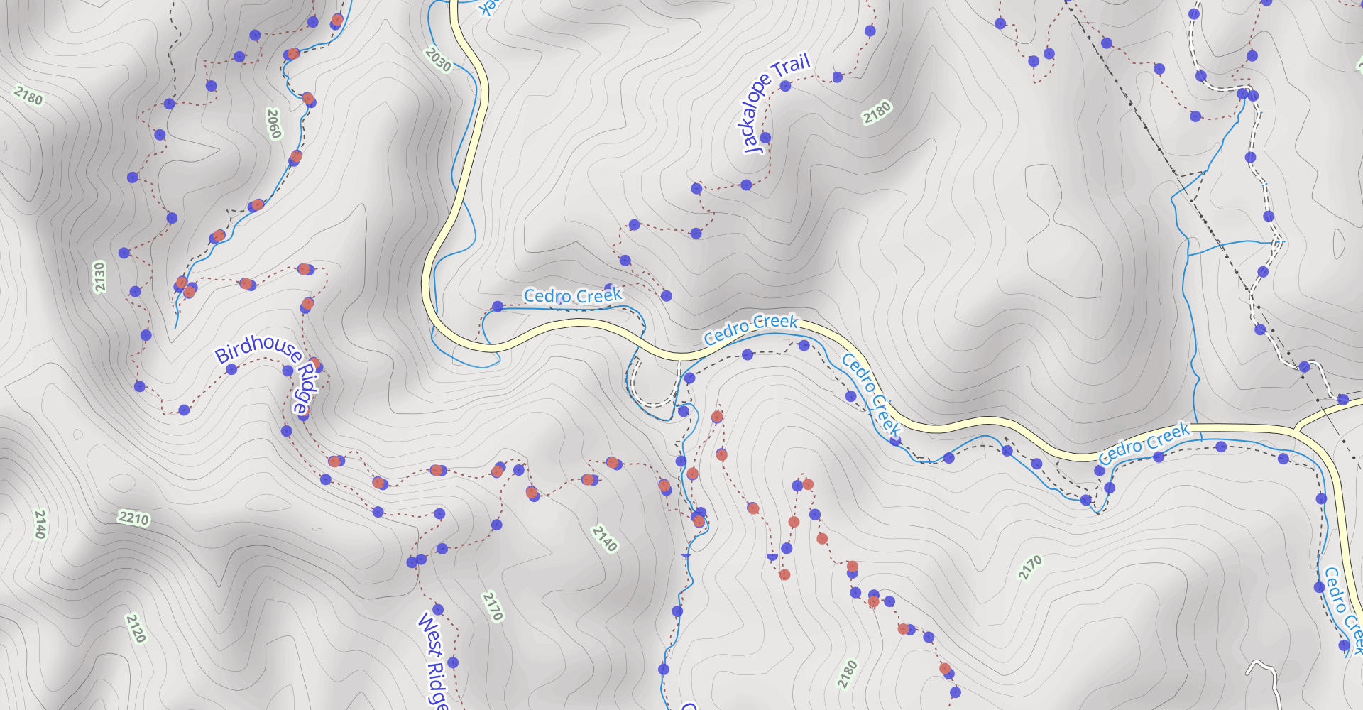 West Ridge to Otero Canyon Trail