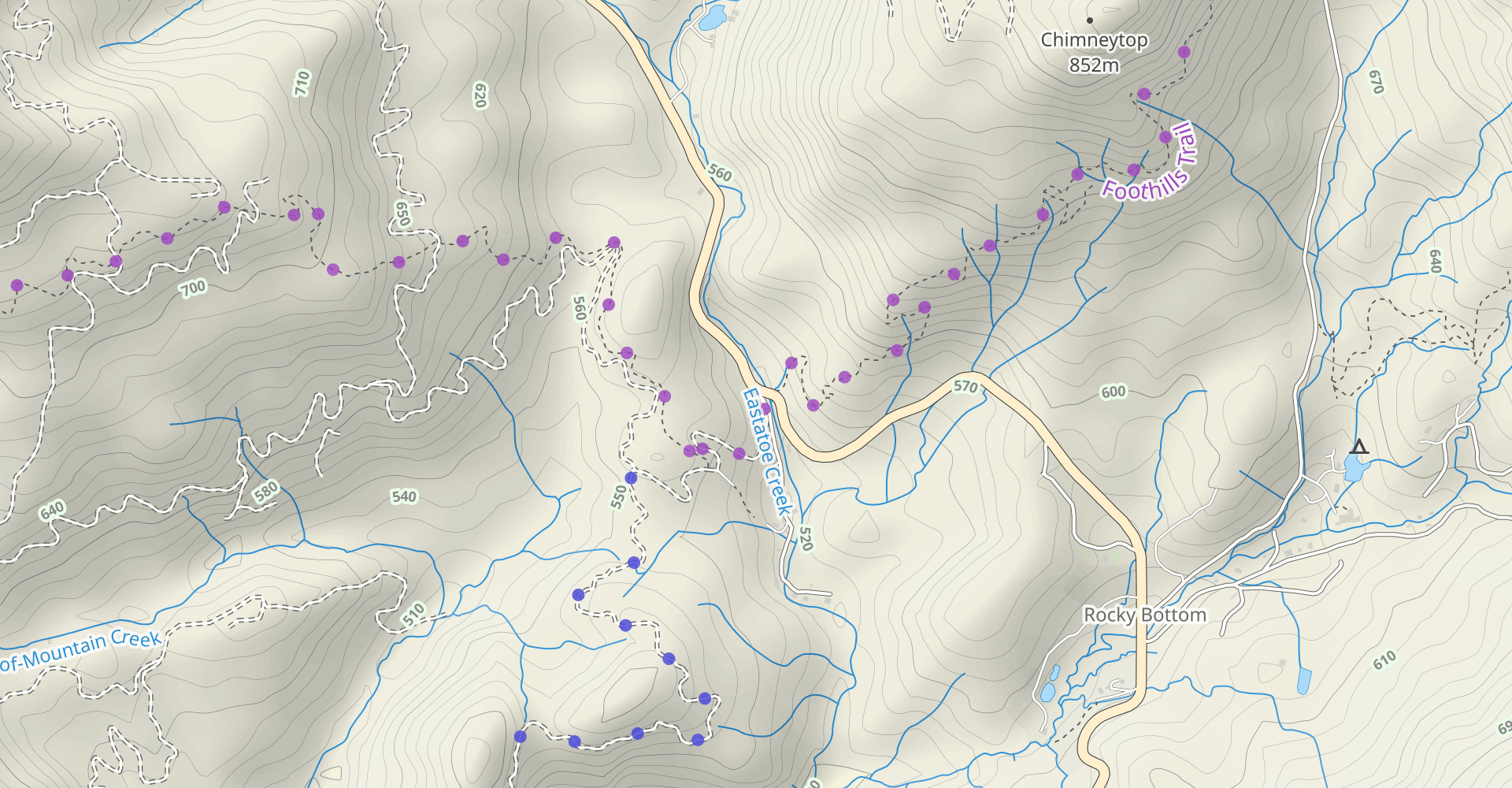 Foothills Trail - A4 to A8