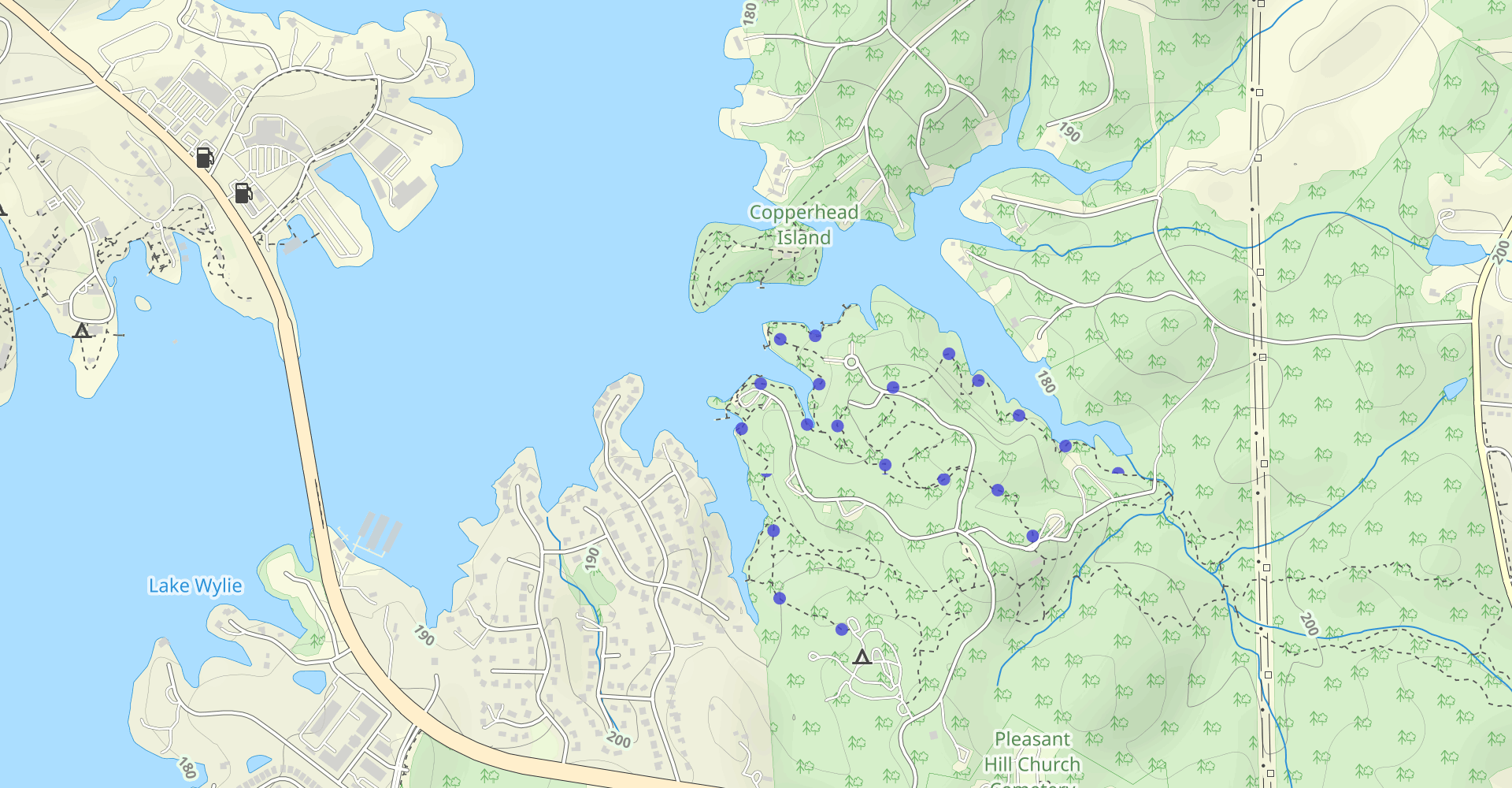 Cove, Cedar Ridge, Creekside and Chestnut Trail