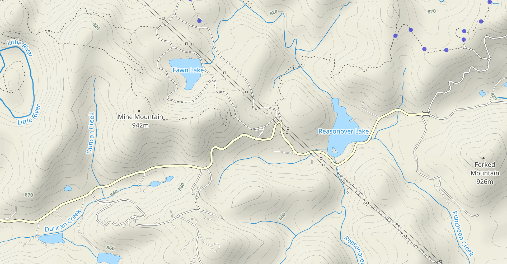 Reasonover, Grassy Creek, Buck Forest, Airstrip Loop