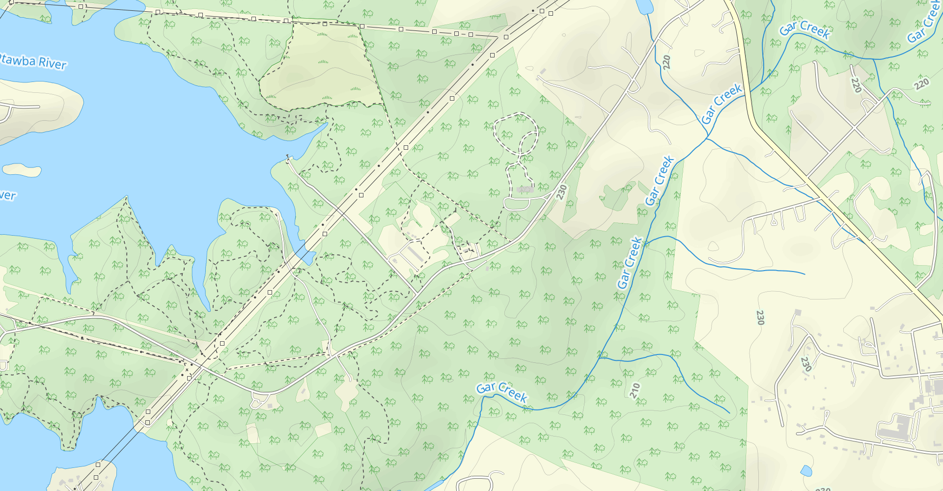 Hill, Shady, Cattail, Buzzard Rock, Laura's and Catawaba Loop