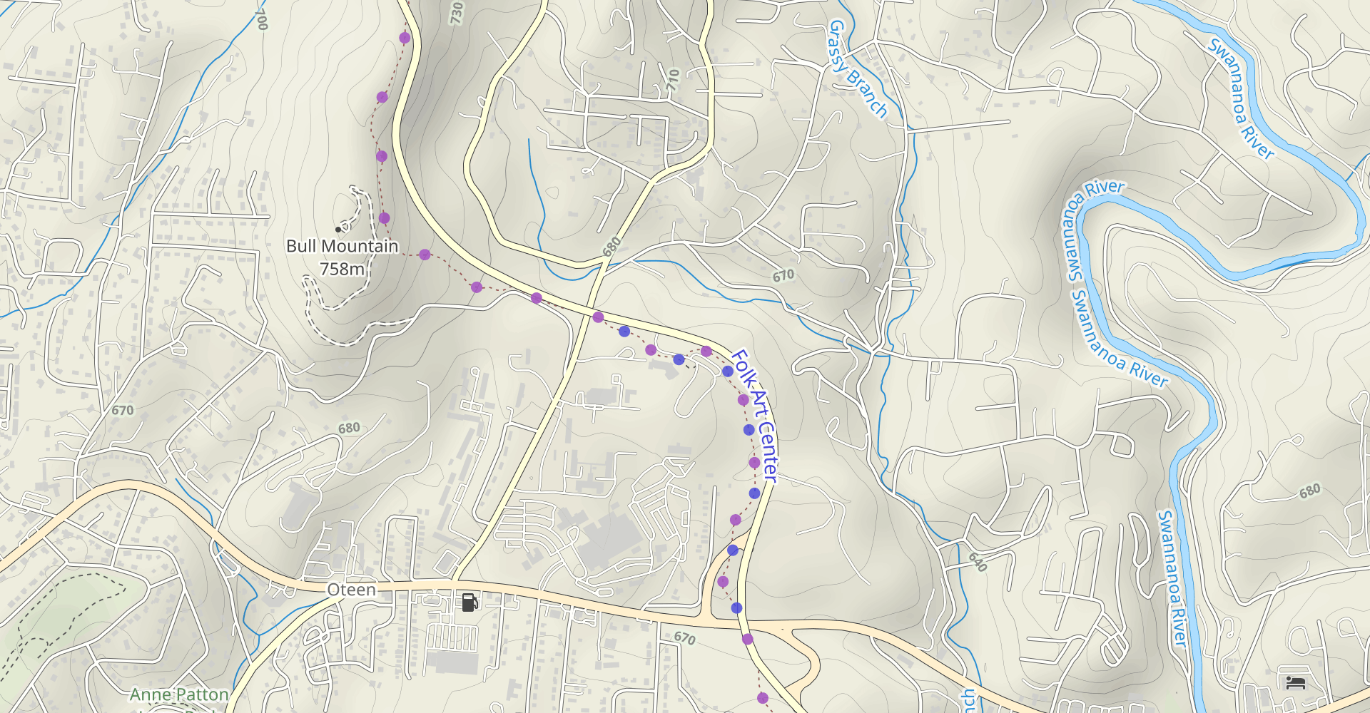 Blue Ridge Trail to Rattlesnake Lodge via the Mountain to Sea Trail