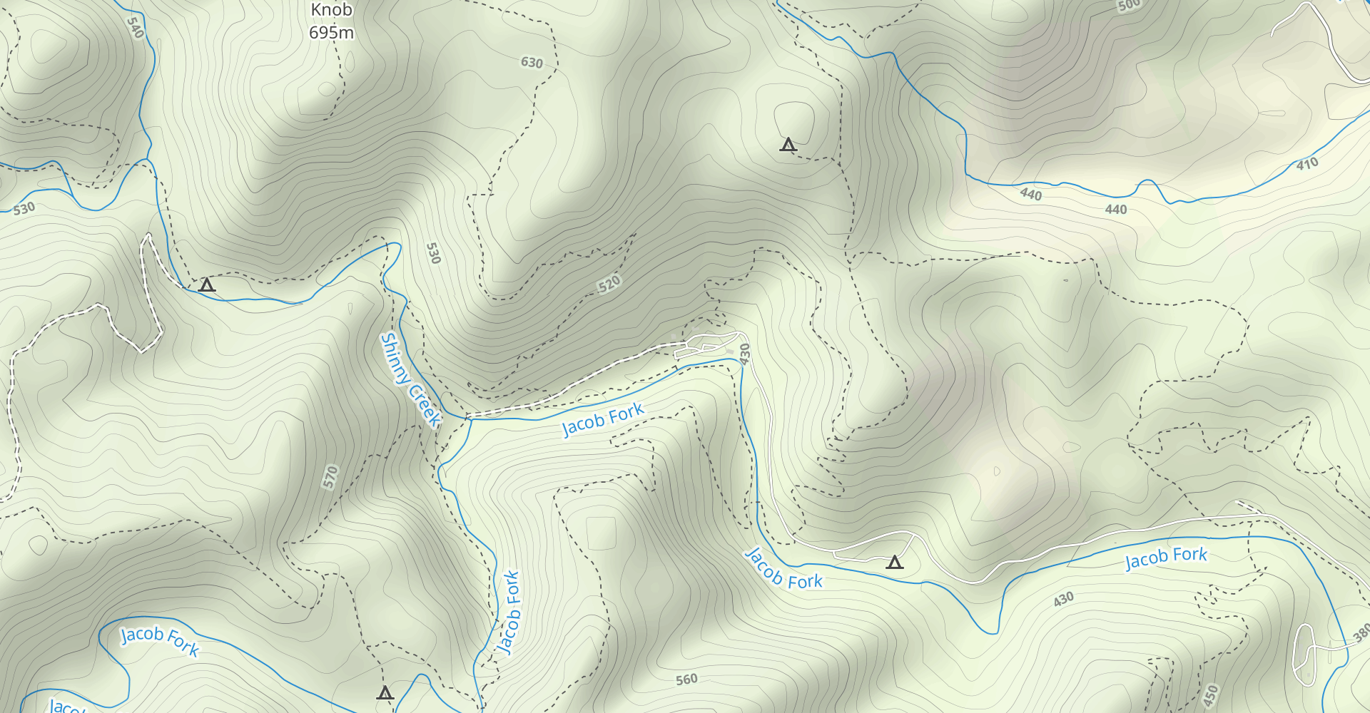 Hemlock, H.Q., Upper Falls, and Fox Trail Loop