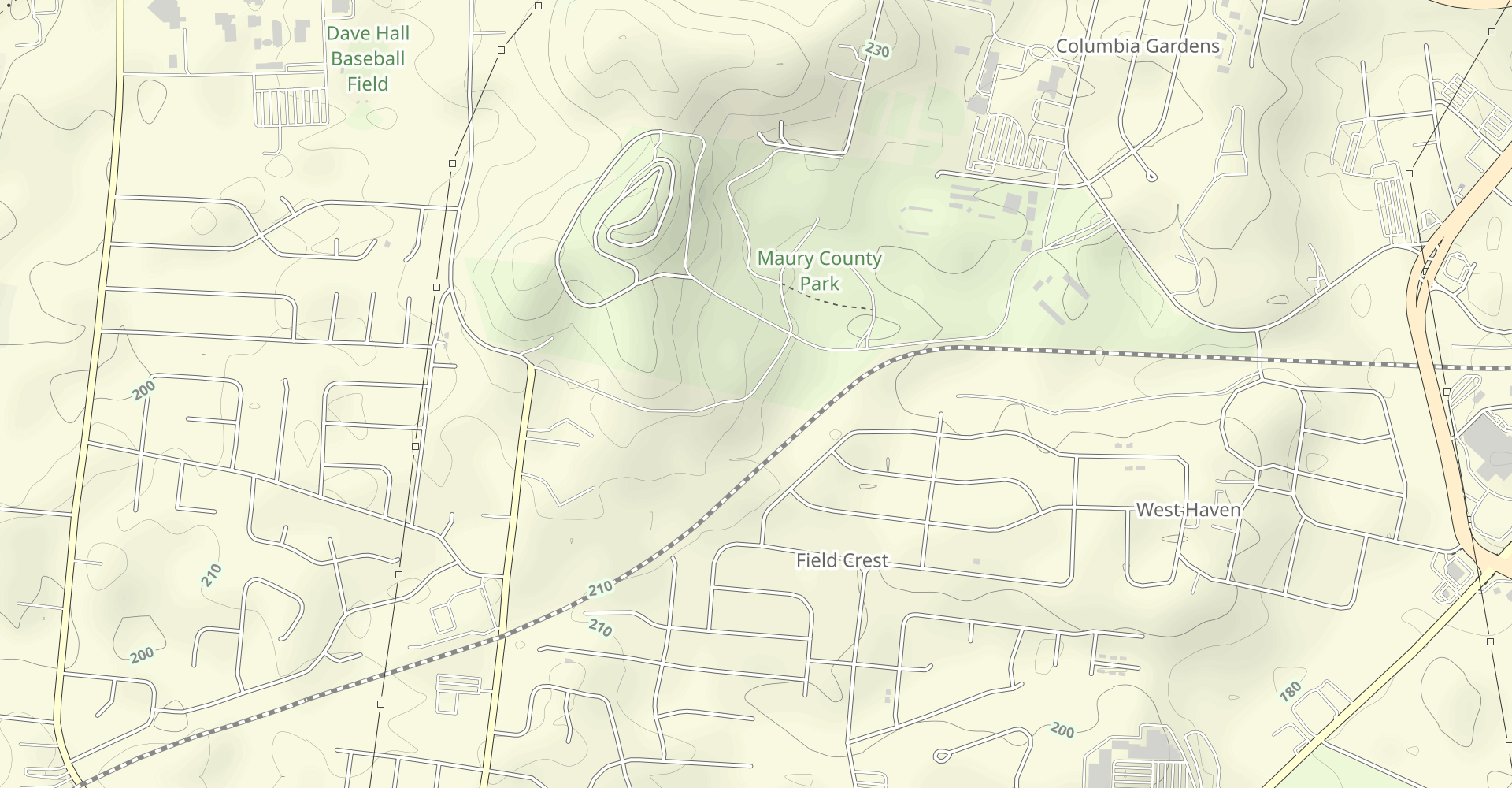 Maury County Park Nature Trail