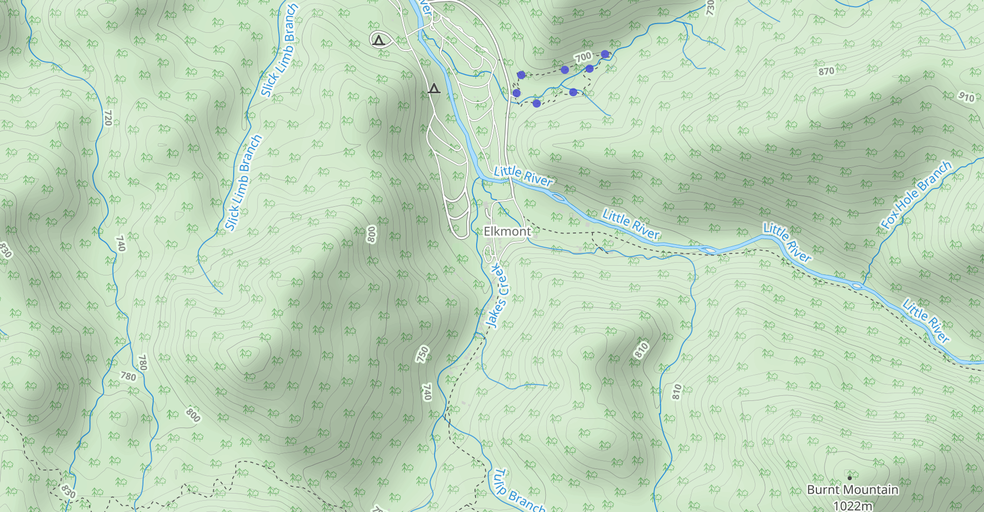 Jakes Creek Trail to Avent Cabin