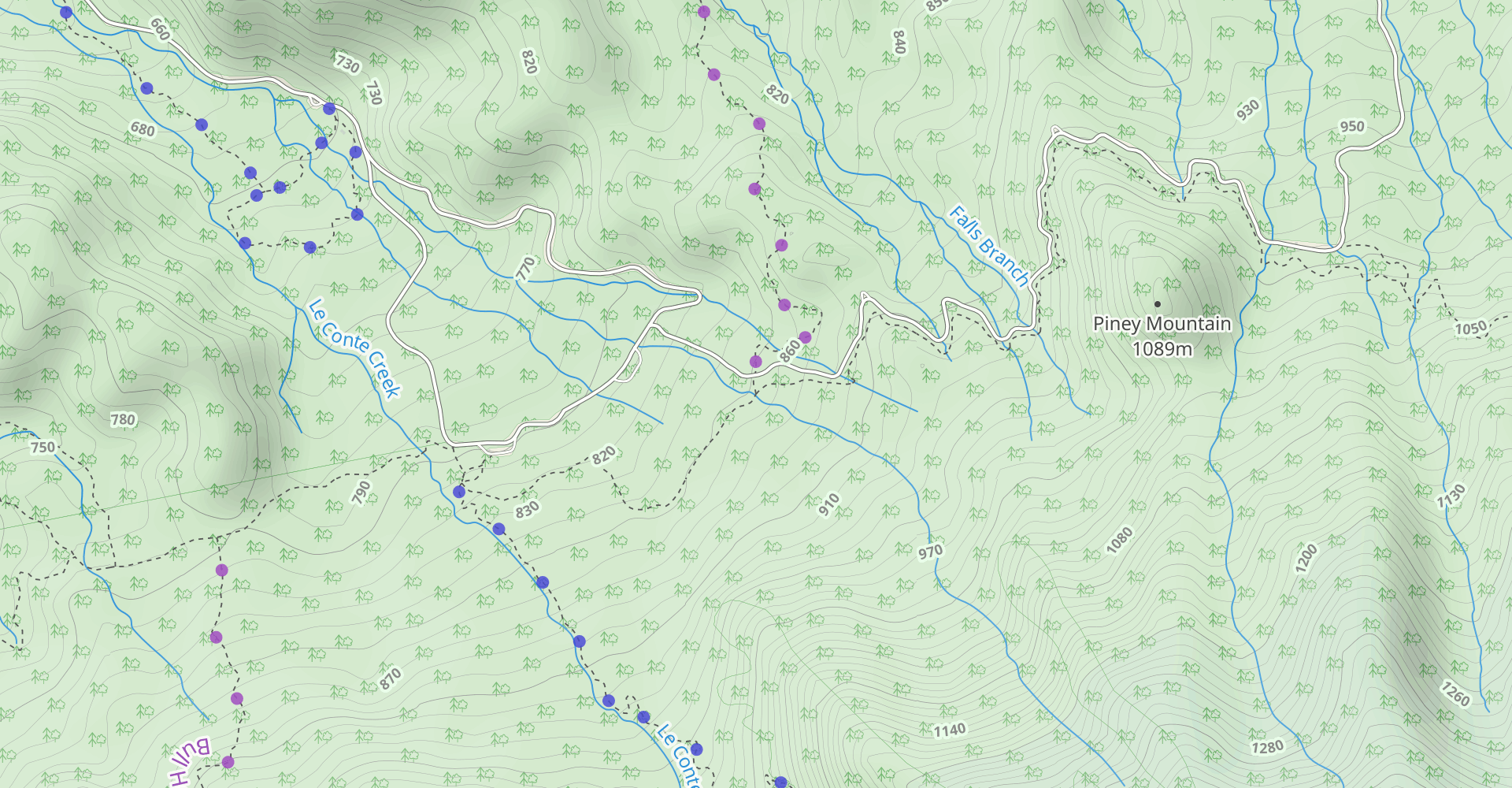 Baskins Creek Falls Trail to Greenbrier Cove