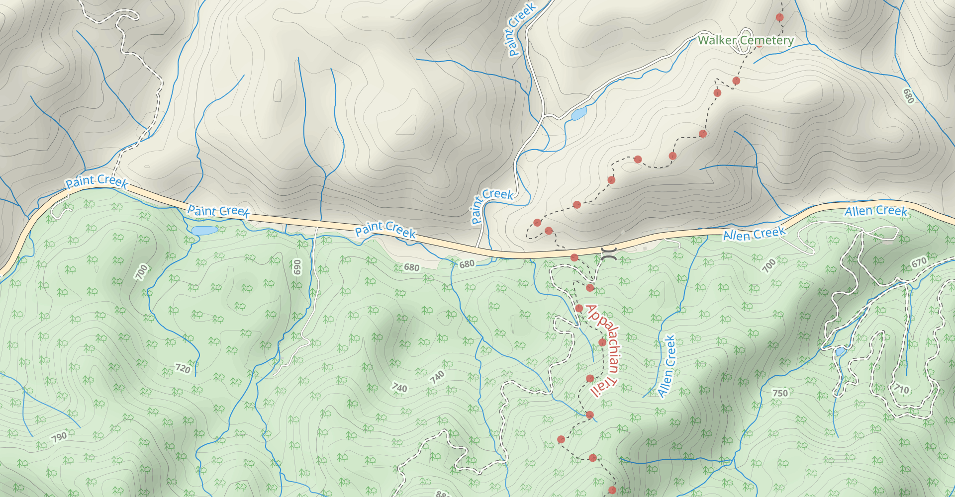 Viking Mountain Road: Allen Gap to Little Bald Mountain