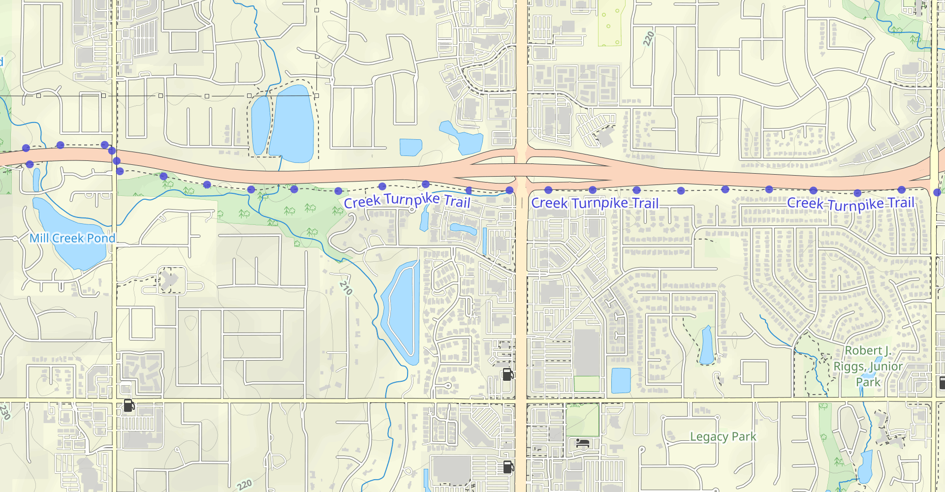 Creek Trail to Hunter Park