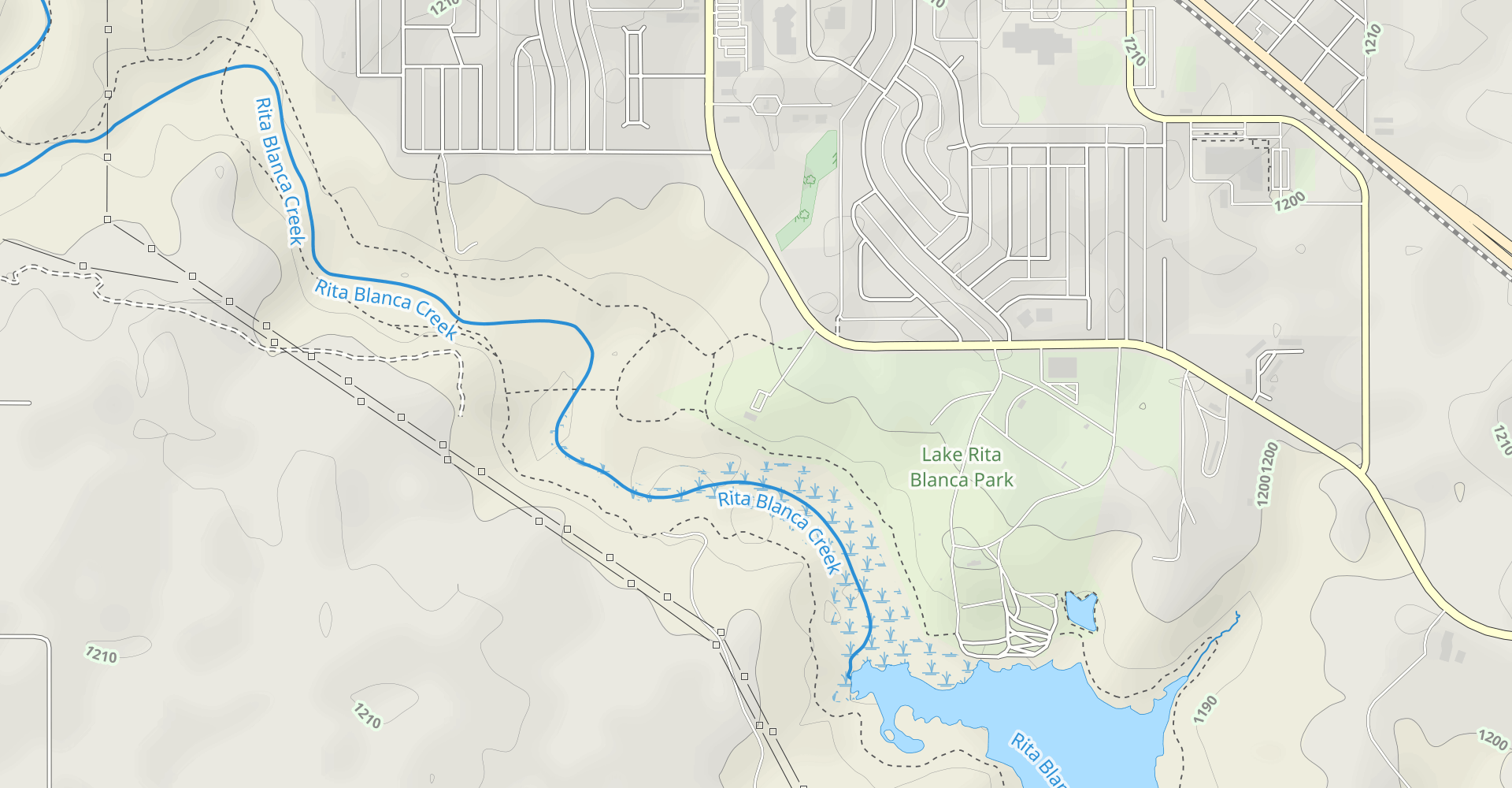 Hike Lake Rita Blanca State Park Trail