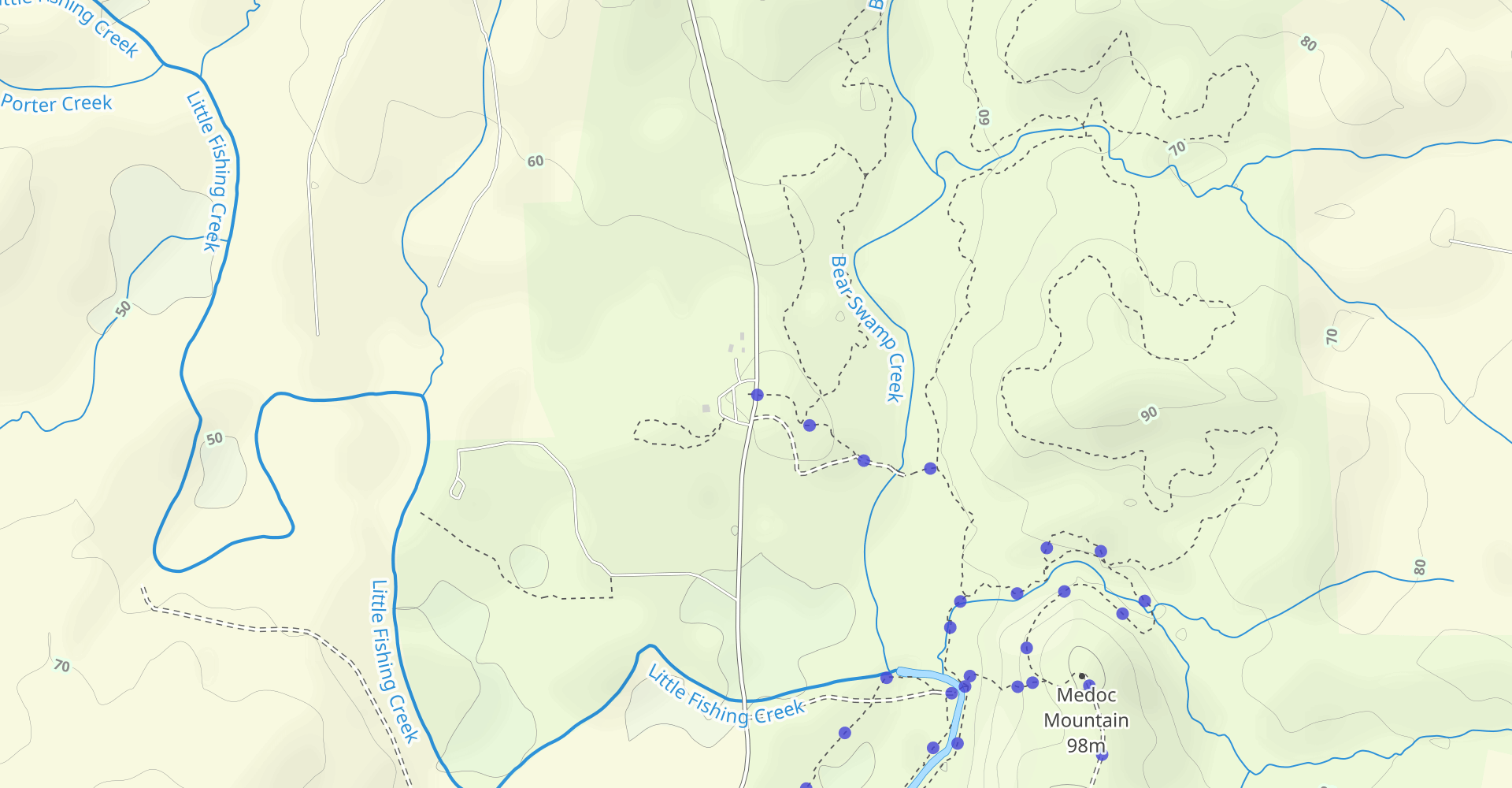 Medoc Mountain Summit Loop Trail