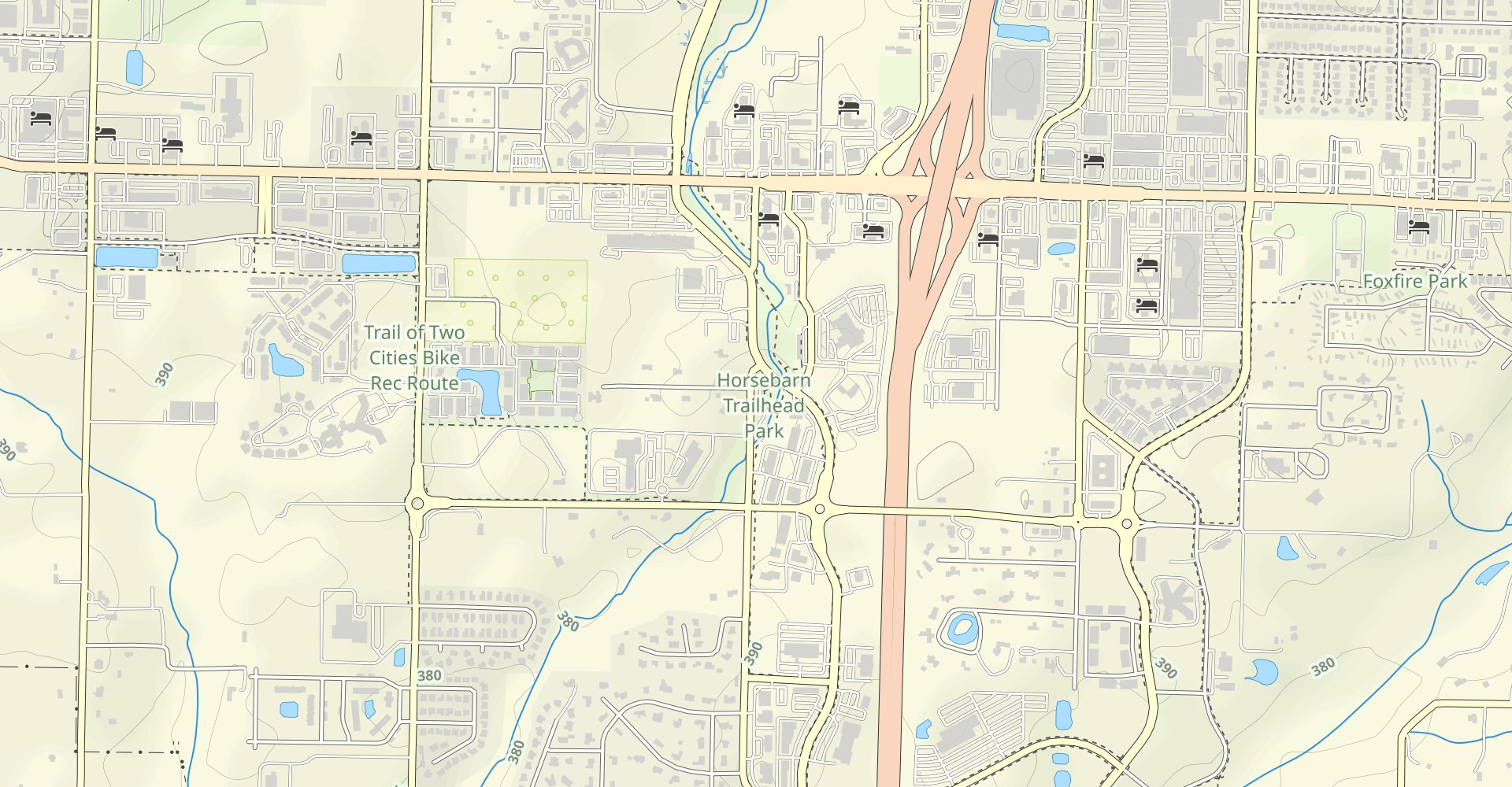 Horsebarn Road, Osage Creek and Razorback Regional Greenway