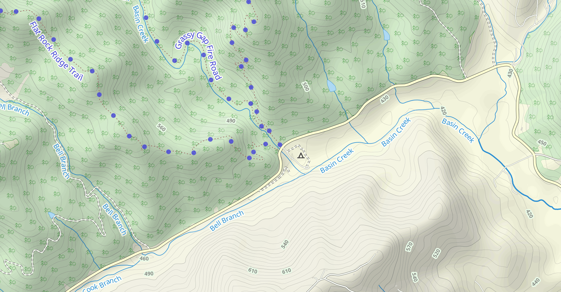 Cedar Ridge Trail to Brinegar Cabin