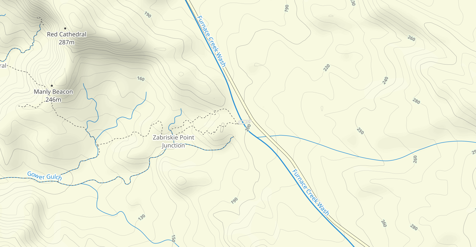 Zabriskie Point and Gower Gulch Path Loop