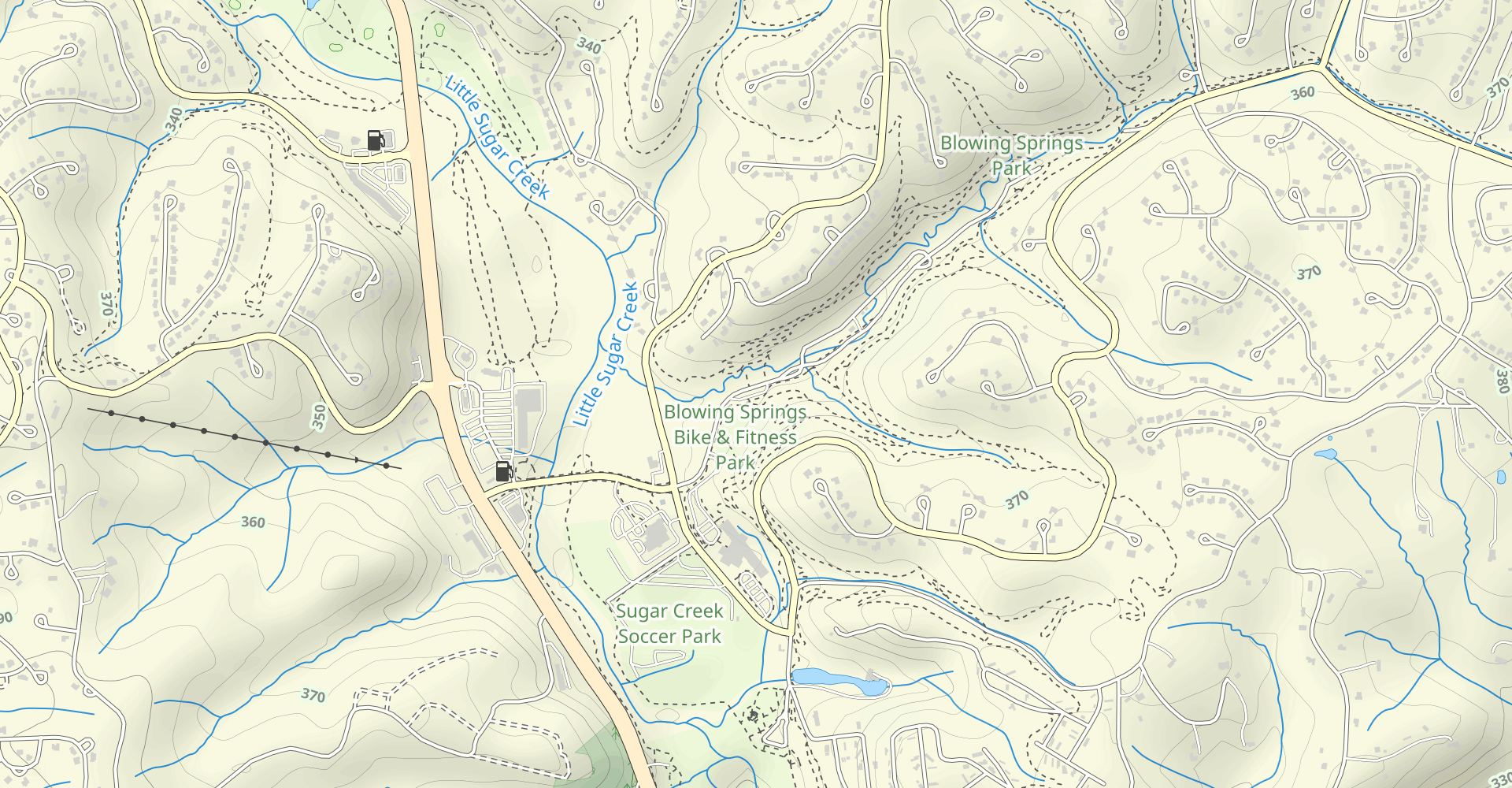 Blowing Springs Park Extended Loop