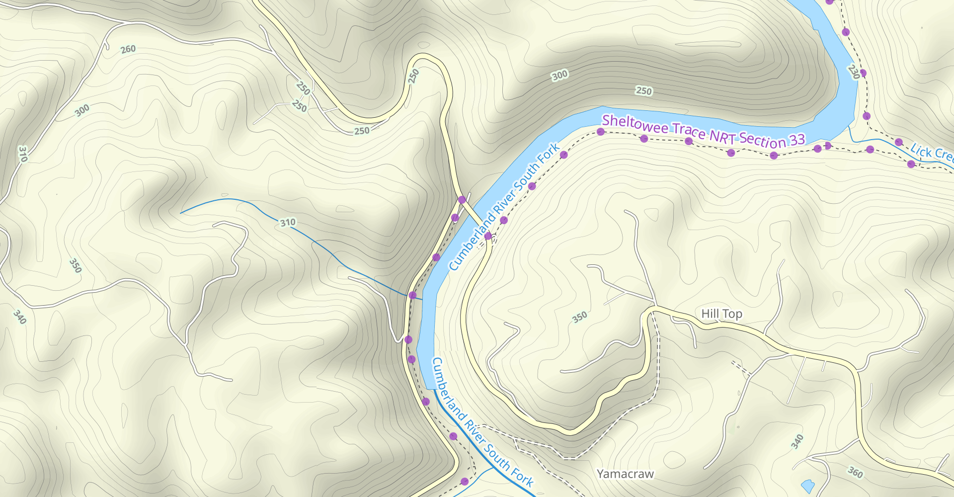 Sheltowee Trace: Yamacraw, Princess and Julie Lynn Falls