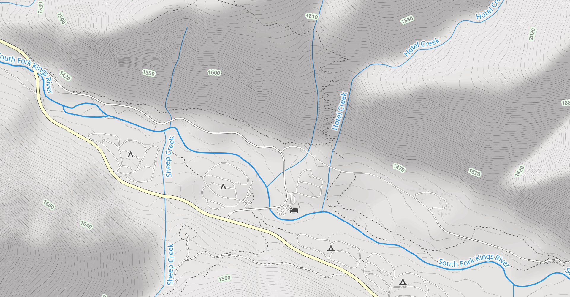 Hotel Creek Trail to Cedar Grove Overlook
