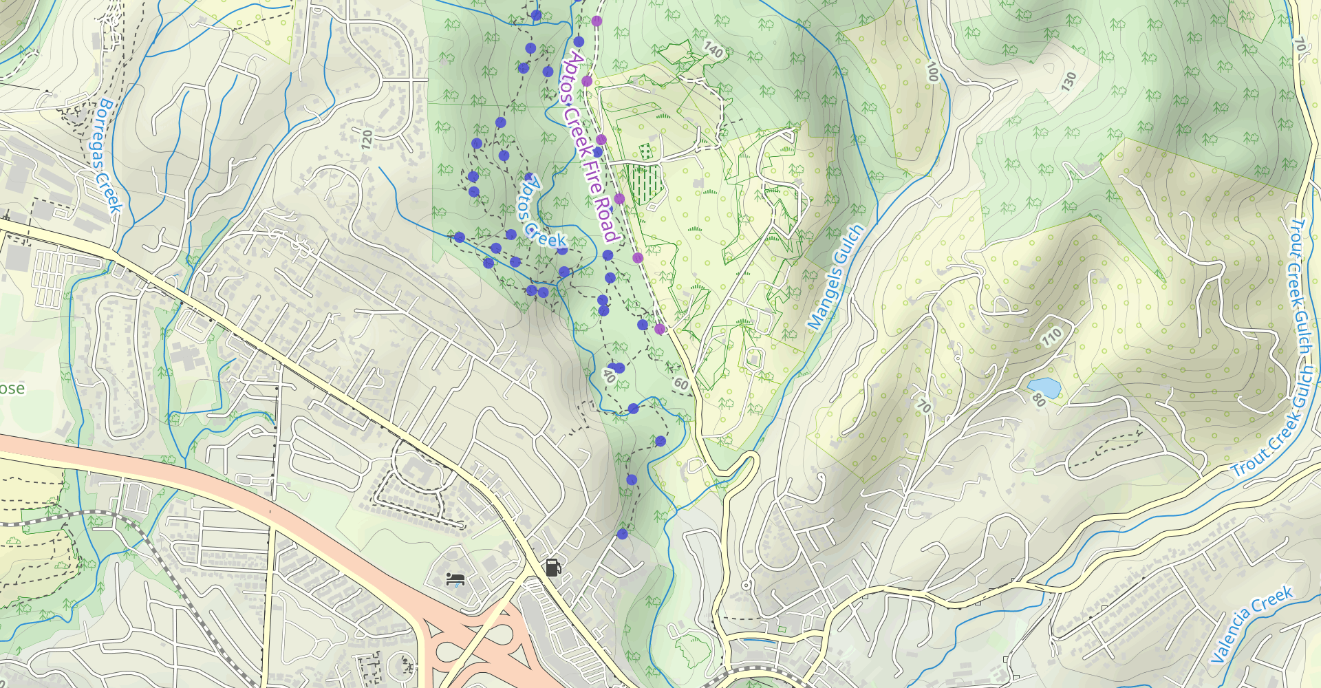 Aptos Creek and West Ridge Trail Loop to Top of the Incline and Sand Point Overlook
